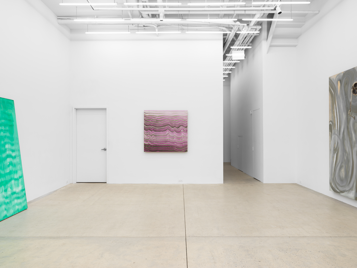 Installation view, Moira Dryer: Perpetual Painting, Magenta Plains, New York, NY, 2025