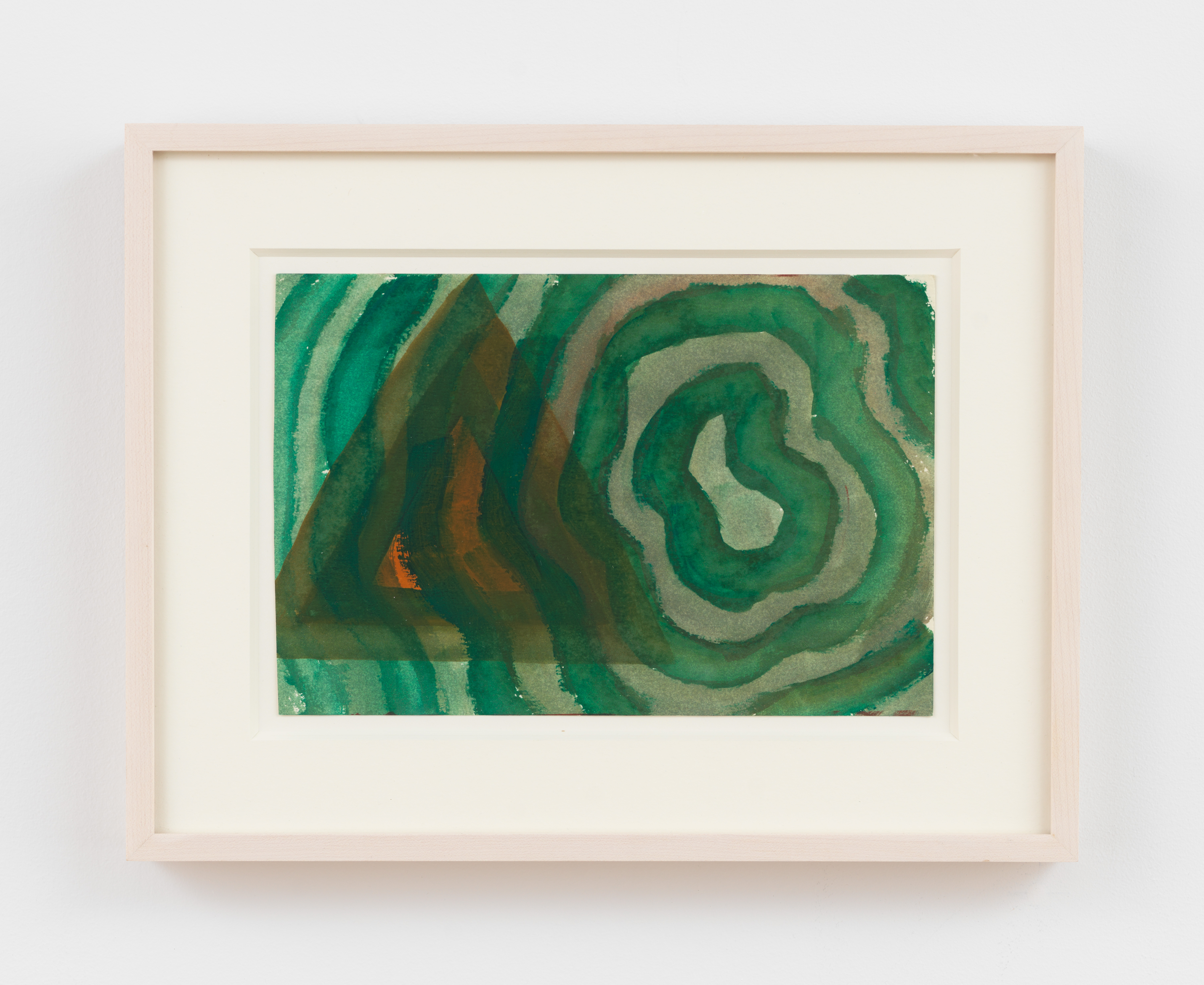 Moira Dryer, Untitled, 1986–88, Watercolor on paper, Unframed: 6 x 9 in., Framed: 10 1/8 x 13 1/2 in.