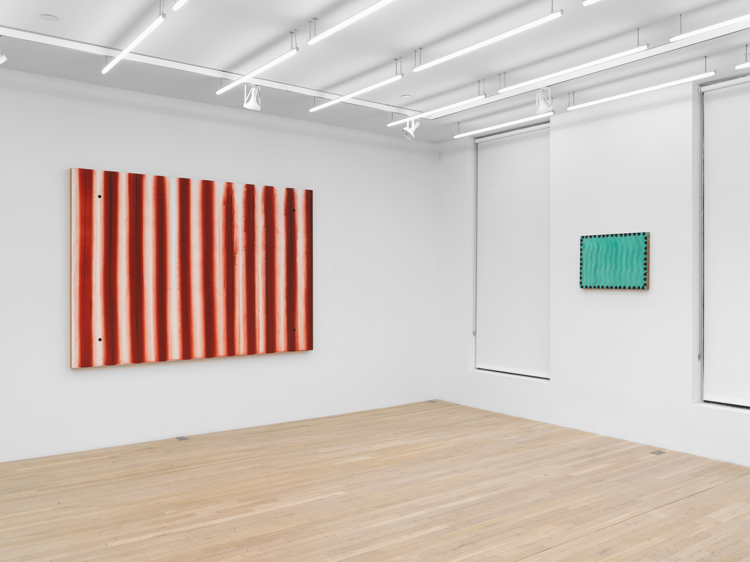 Installation view, Moira Dryer: Perpetual Painting, Magenta Plains, New York, NY, 2025