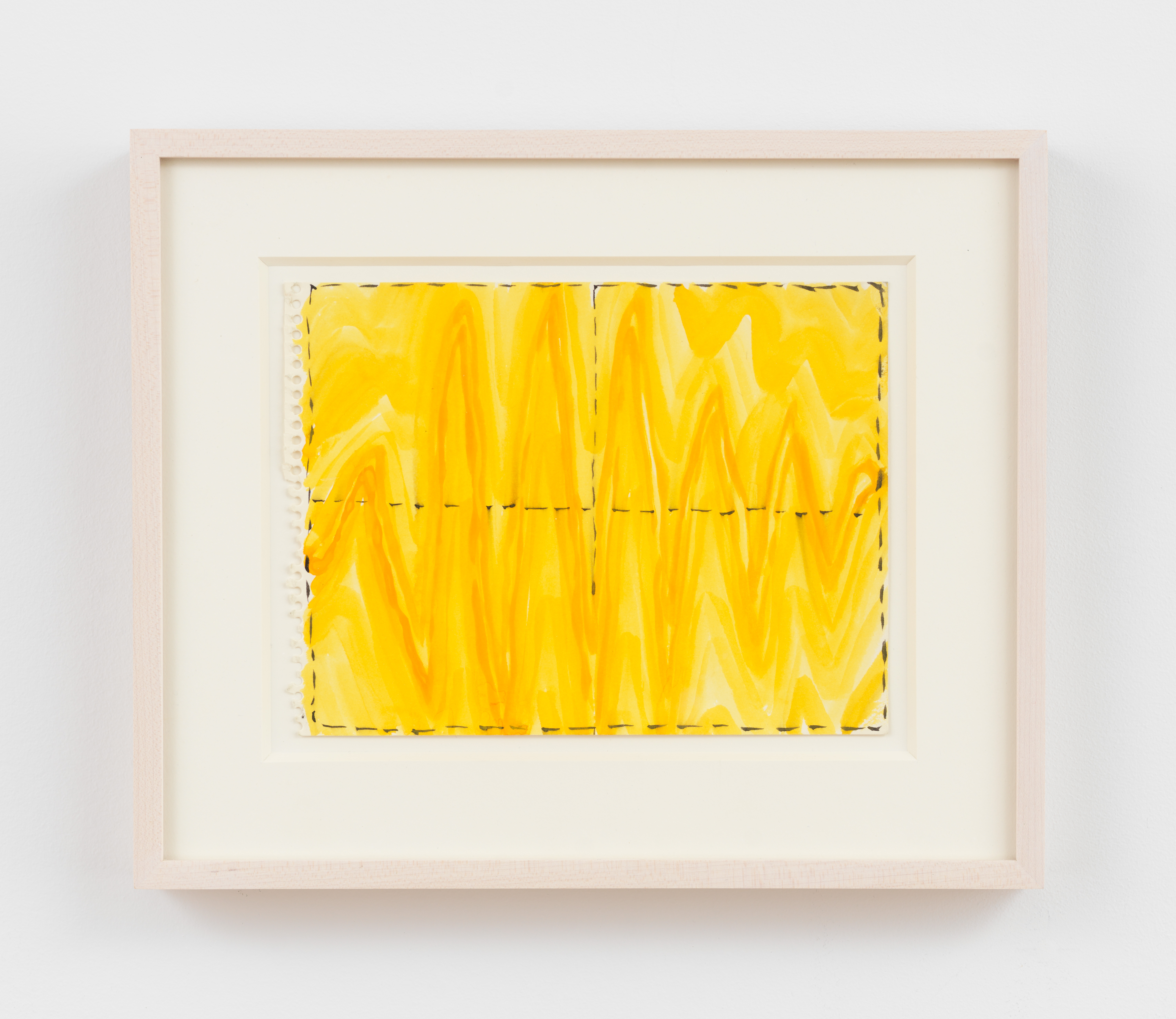 Moira Dryer, Untitled, 1986–88, Casein on paper, Unframed: 6 x 8 in., Framed: 10 x 12 in.