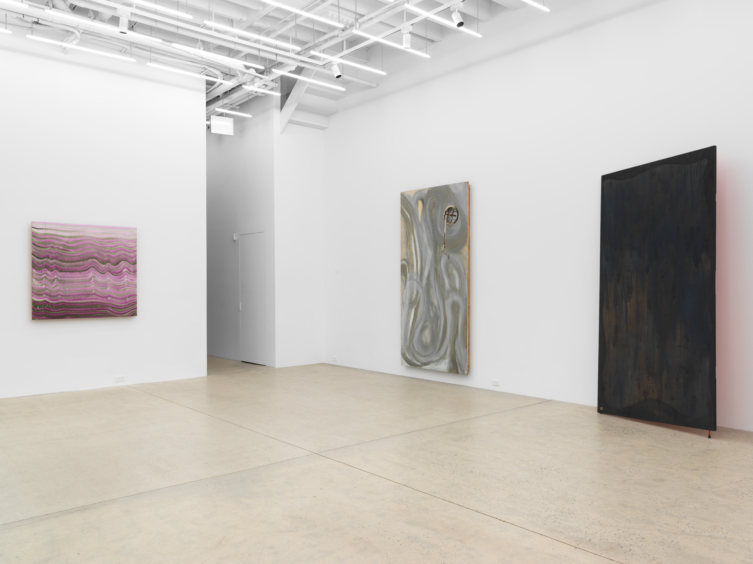 Installation view, Moira Dryer: Perpetual Painting, Magenta Plains, New York, NY, 2025