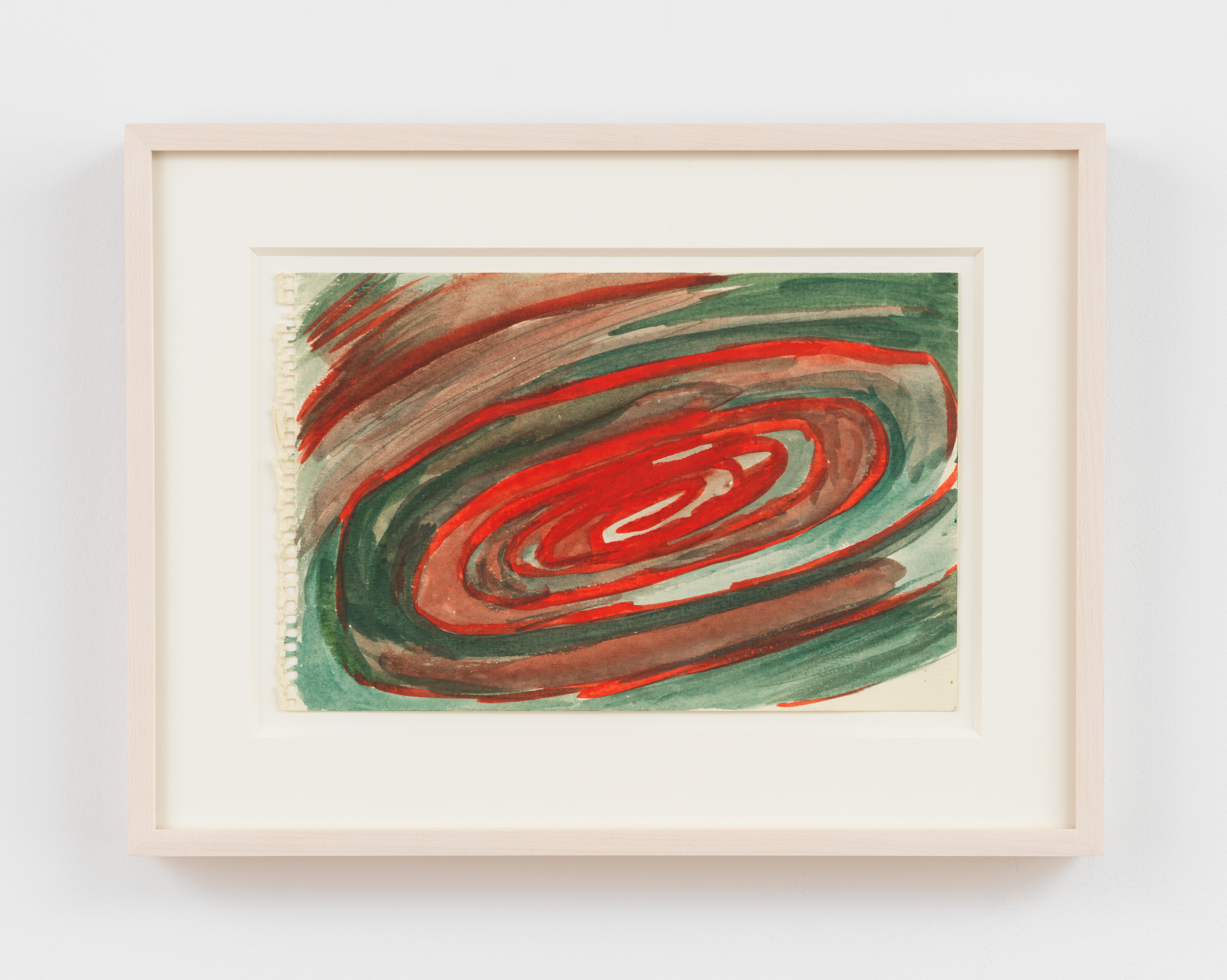 Moira Dryer, Untitled, 1986–88, Watercolor on paper, Unframed: 6 x 9 3/8 in., Framed: 10 1/8 x 13 1/2 in.