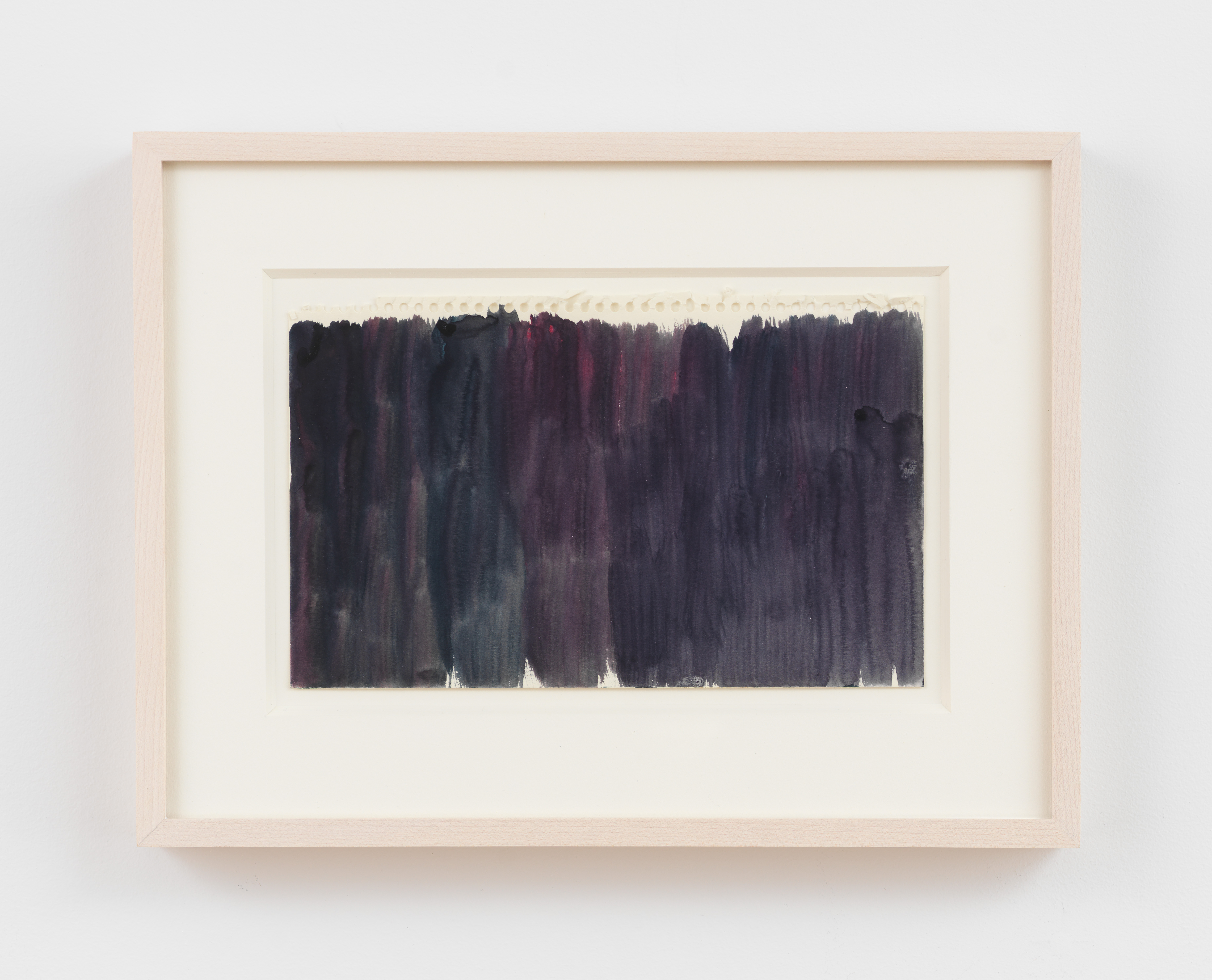 Moira Dryer, Untitled, 1986–88, Watercolor on paper, Unframed: 5 x 8 1/4 in., Framed: 9 1/4 x 12 1/4 in.