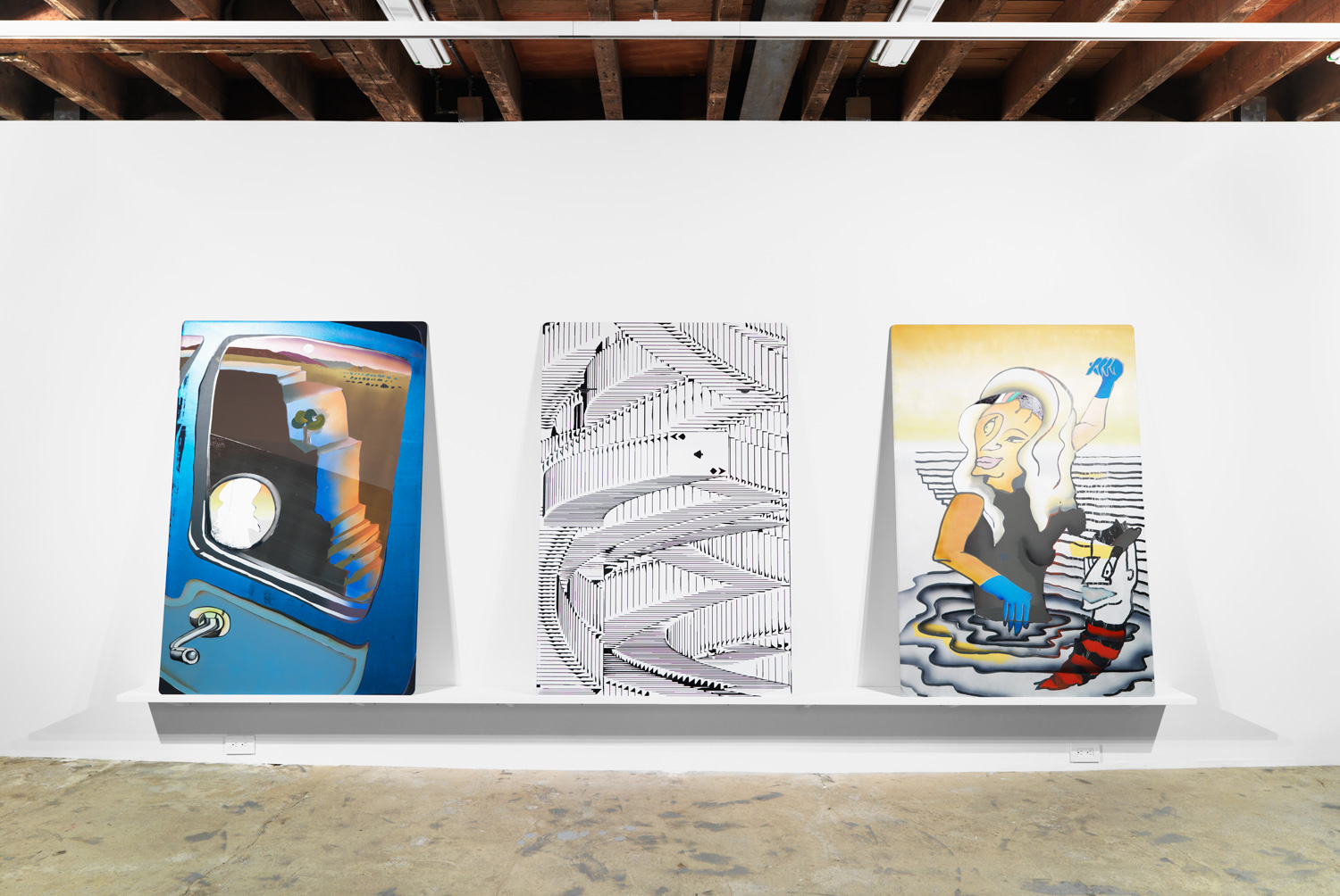 Installation view, Melissa Brown: Past Present Future Magenta Plains, New York, NY, 2016