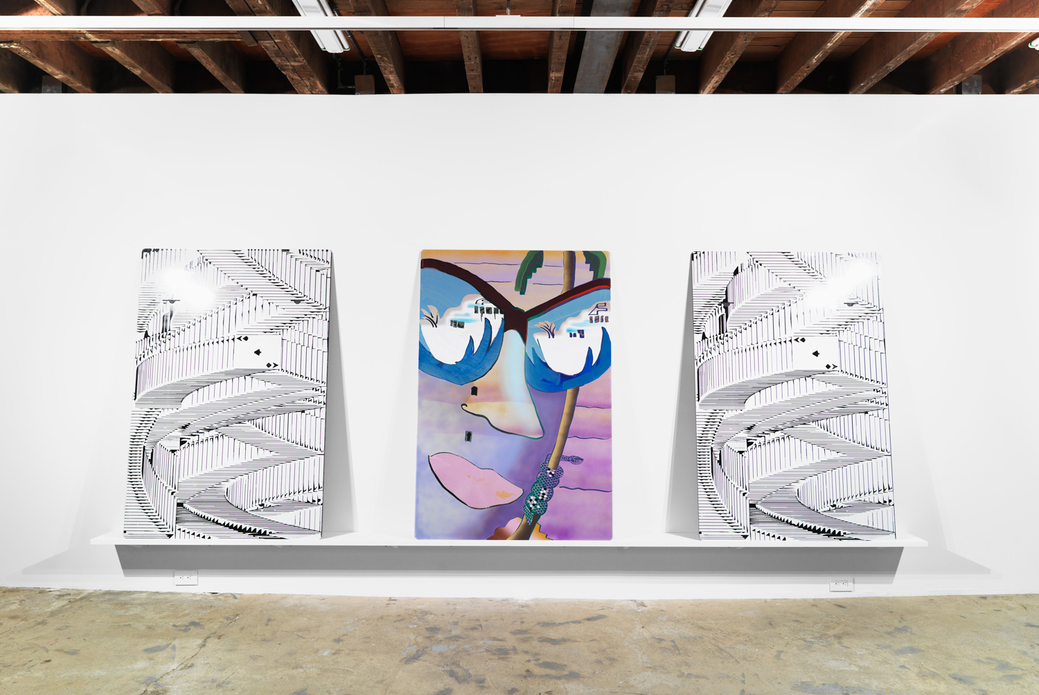 Installation view, Melissa Brown: Past Present Future Magenta Plains, New York, NY, 2016