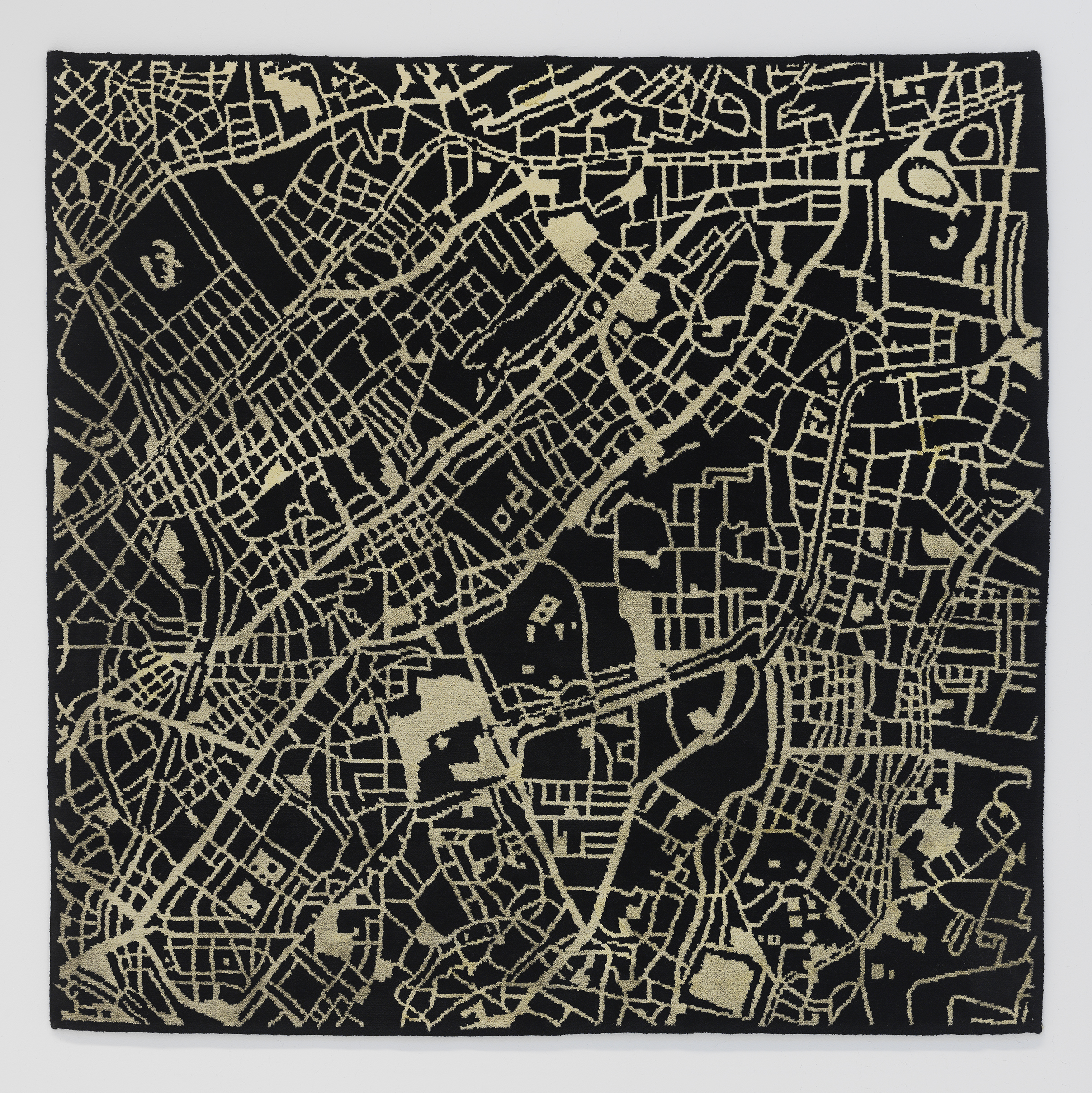 Peter Nagy, Tokyo Map, 1988, Carpet, 78.70h x 78.70w in.