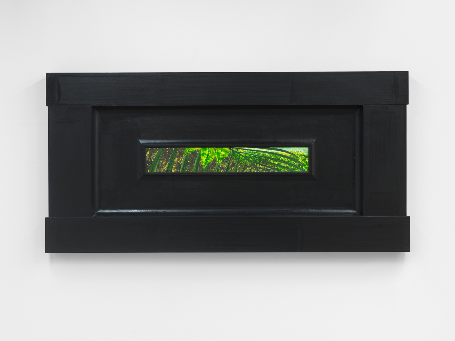 Neil Jenney, North American Vegetae, 2007, oil on canvas in artist's frame, 28.25h x 57.50w x 3.50d in.