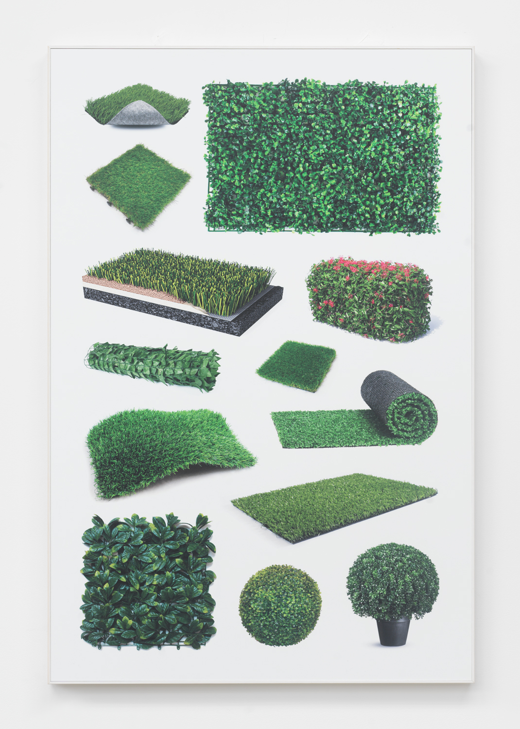 Jeff Gibson, Untitled (fake greenery II), 2018, archival inkjet print on coated aluminum, 36h x 24w in.