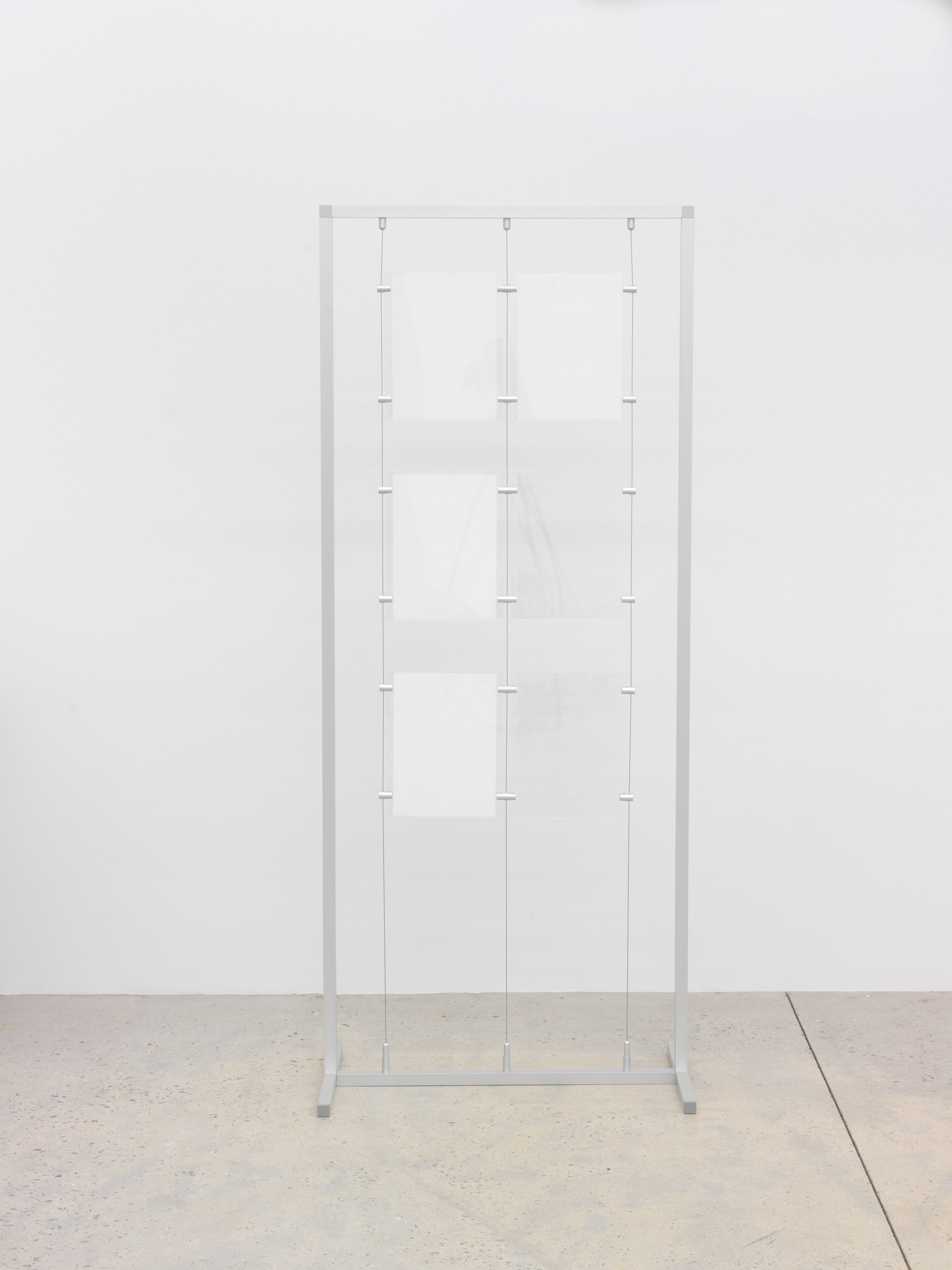 Philip Seibel, ohne Titel (drawing display), 2022, Variable number of A4 drawings in two commercial displays, 70 7/8 x 29 1/2 x 15 3/4 in.