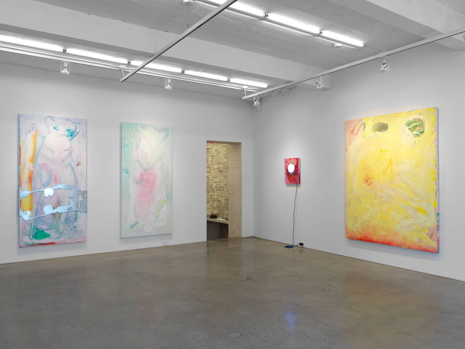 Installation view, Rachel Rossin: Boohoo Stamina, Magenta Plains, New York, NY, 2021