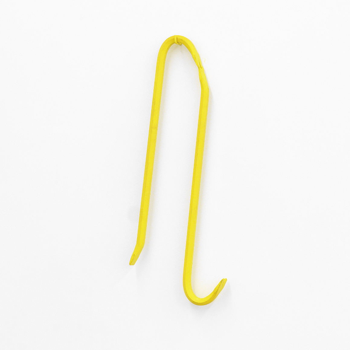 Marlous Borm, Untitled, 2014, crowbars (steel), spray paint, 21.25h x 22w x 0.75d in.