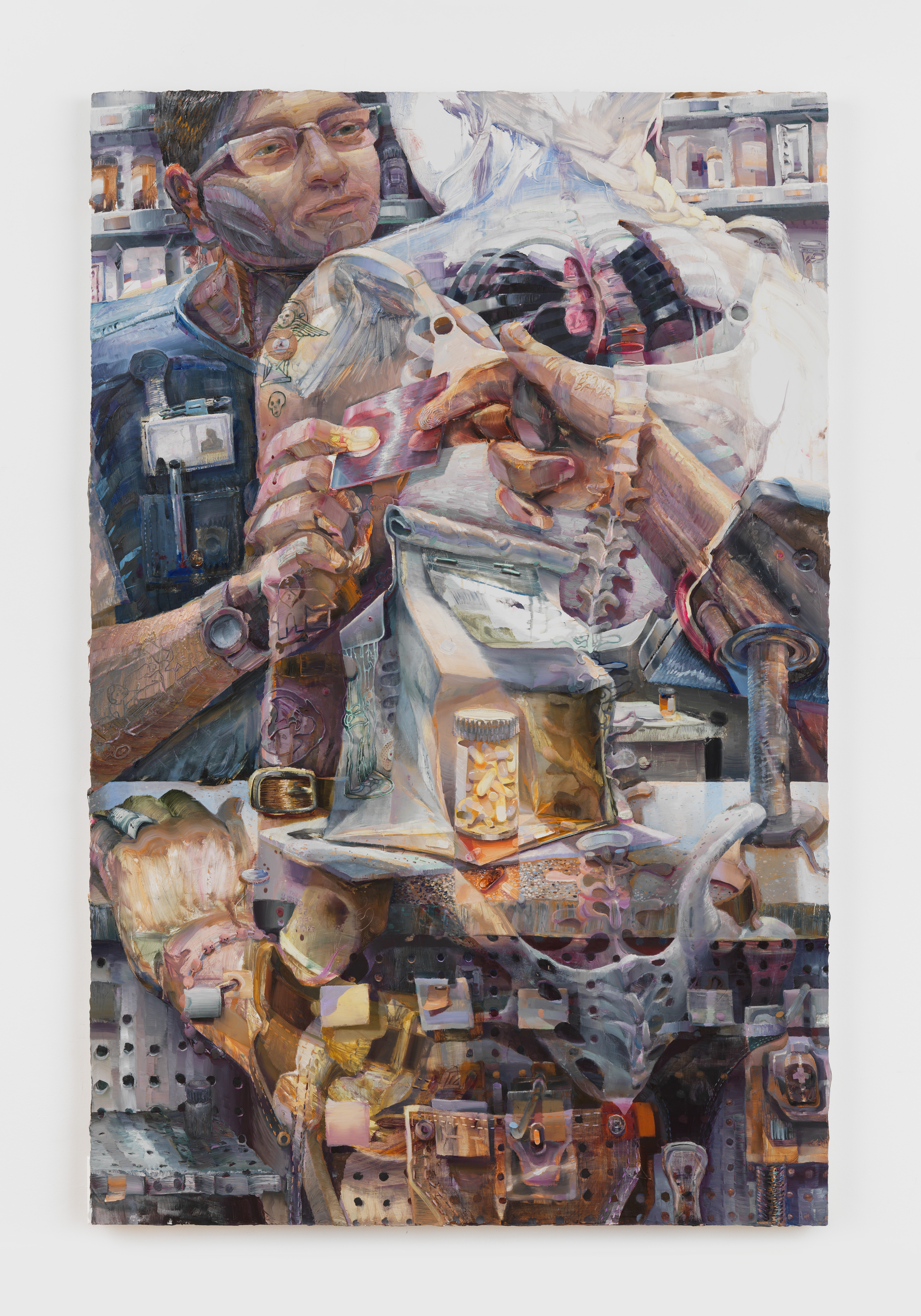 Danica Lundy, Next In Line, 2025, Oil on canvas, 74 x 48 in.