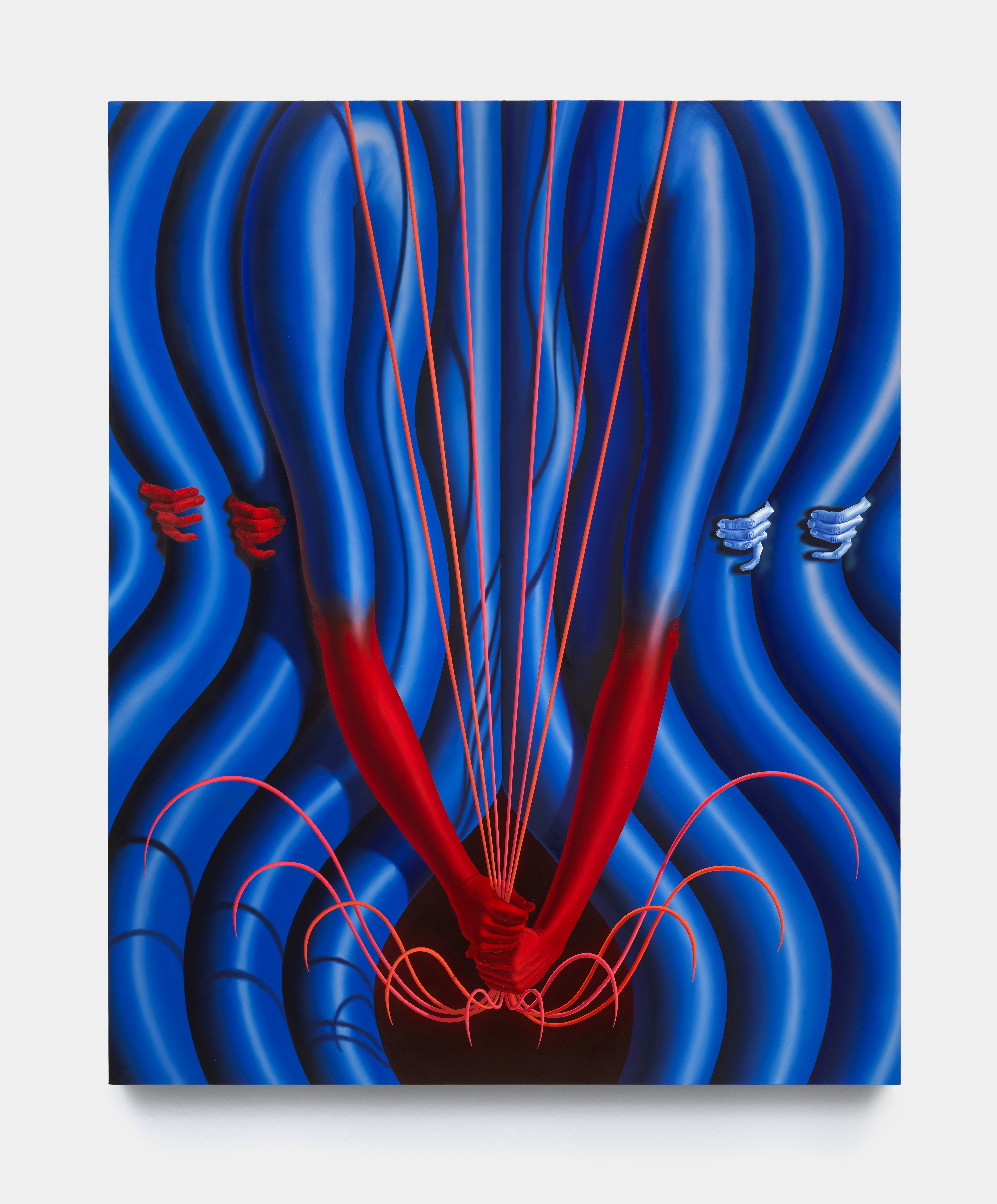 Sascha Braunig, Hot Hands, 2026, Oil on linen over panel, 60 x 48 in.