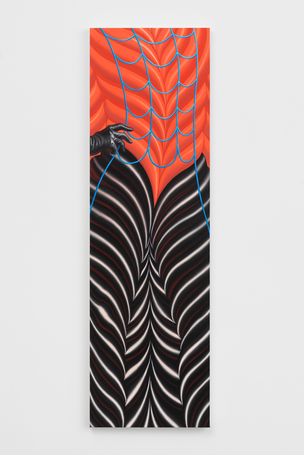 Sascha Braunig, Meret, 2022, Oil on linen over panel, 60h x 18w in.