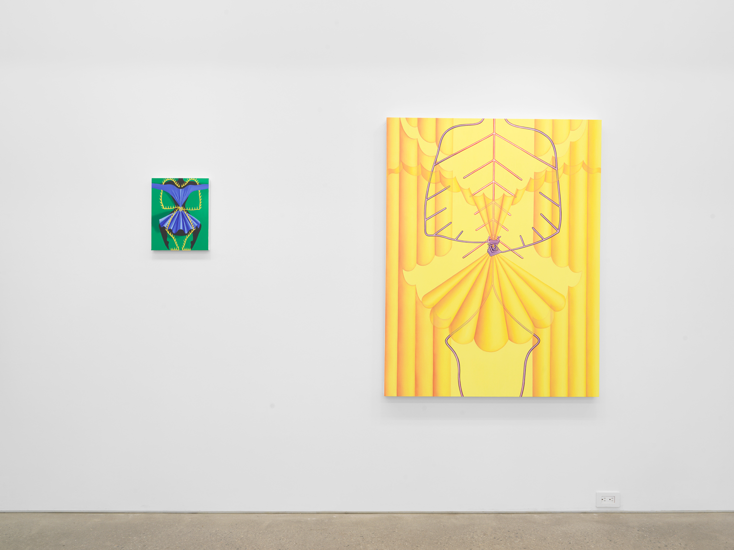 Installation view, Sascha Braunig: Lay Figure, Magenta Plains, New York, NY 2022.