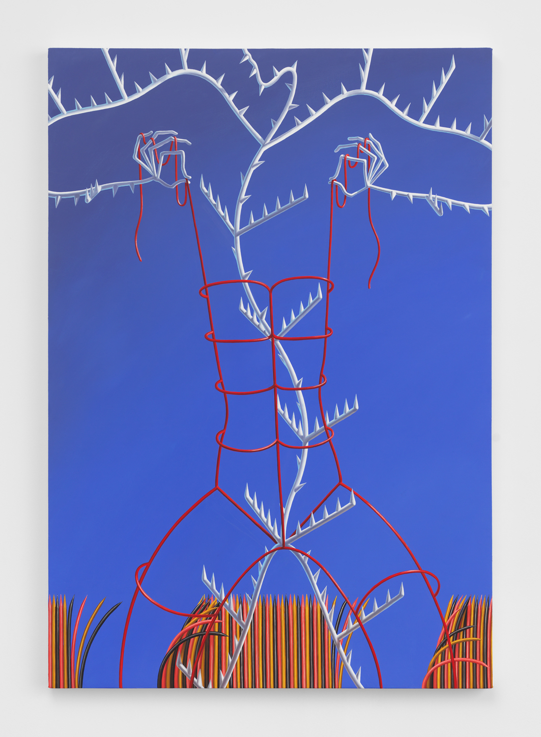 Sascha Braunig, The Fitting, 2020, Oil on linen over panel, 52h x 36w in.