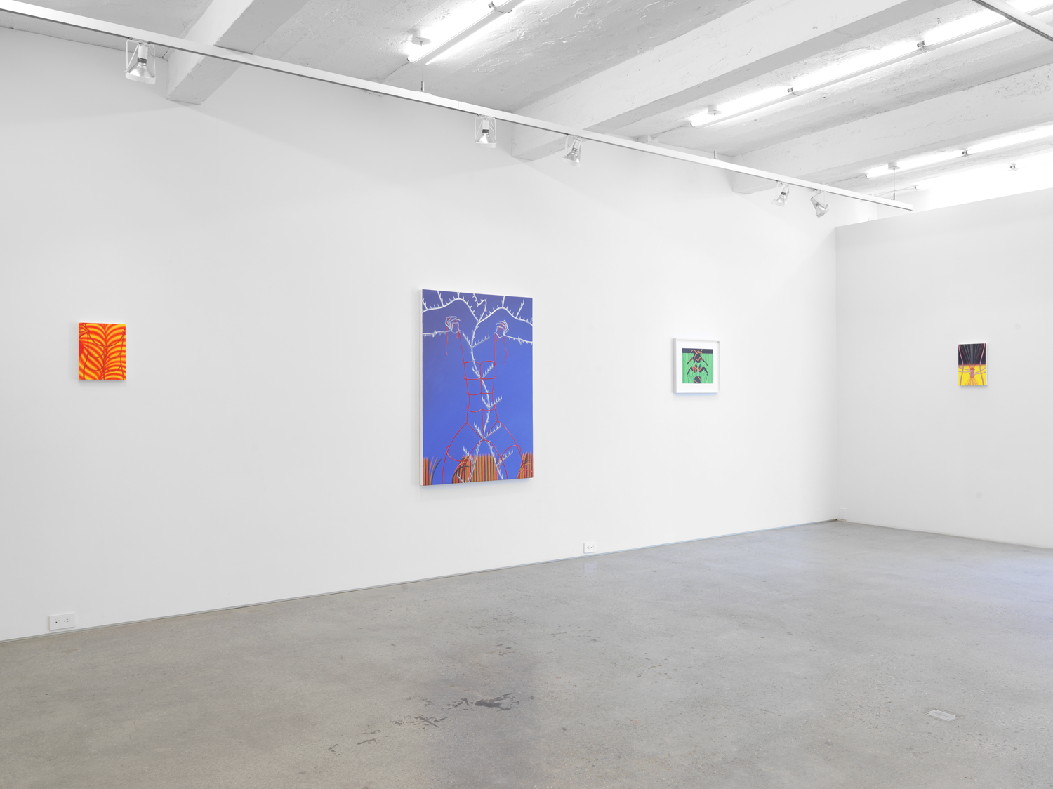 Installation view, Sascha Braunig: Lay Figure, Magenta Plains, New York, NY 2022.