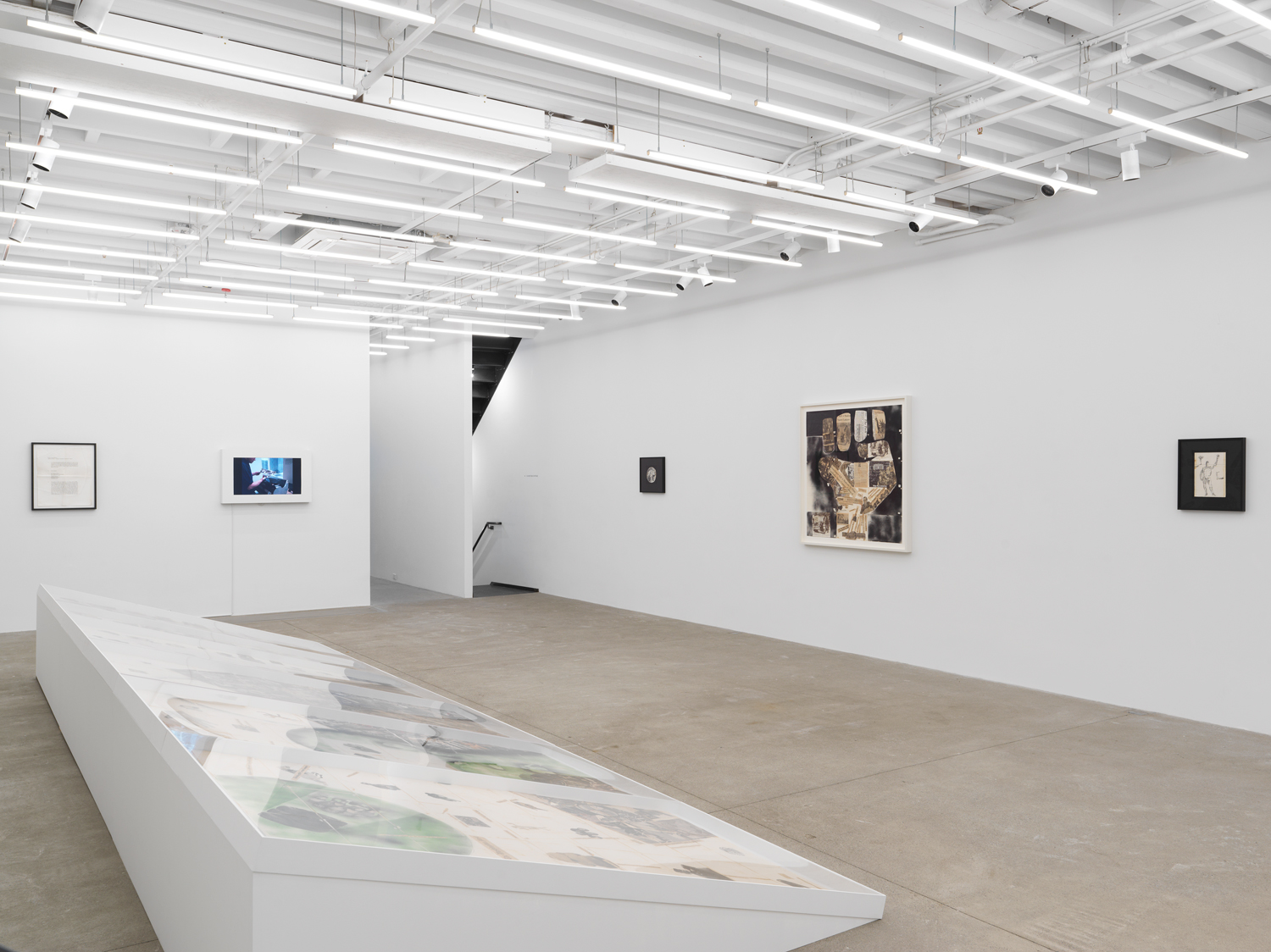 Installation view, Stan VanDerBeek: Transmissions, Magenta Plains, New York, NY 2024.