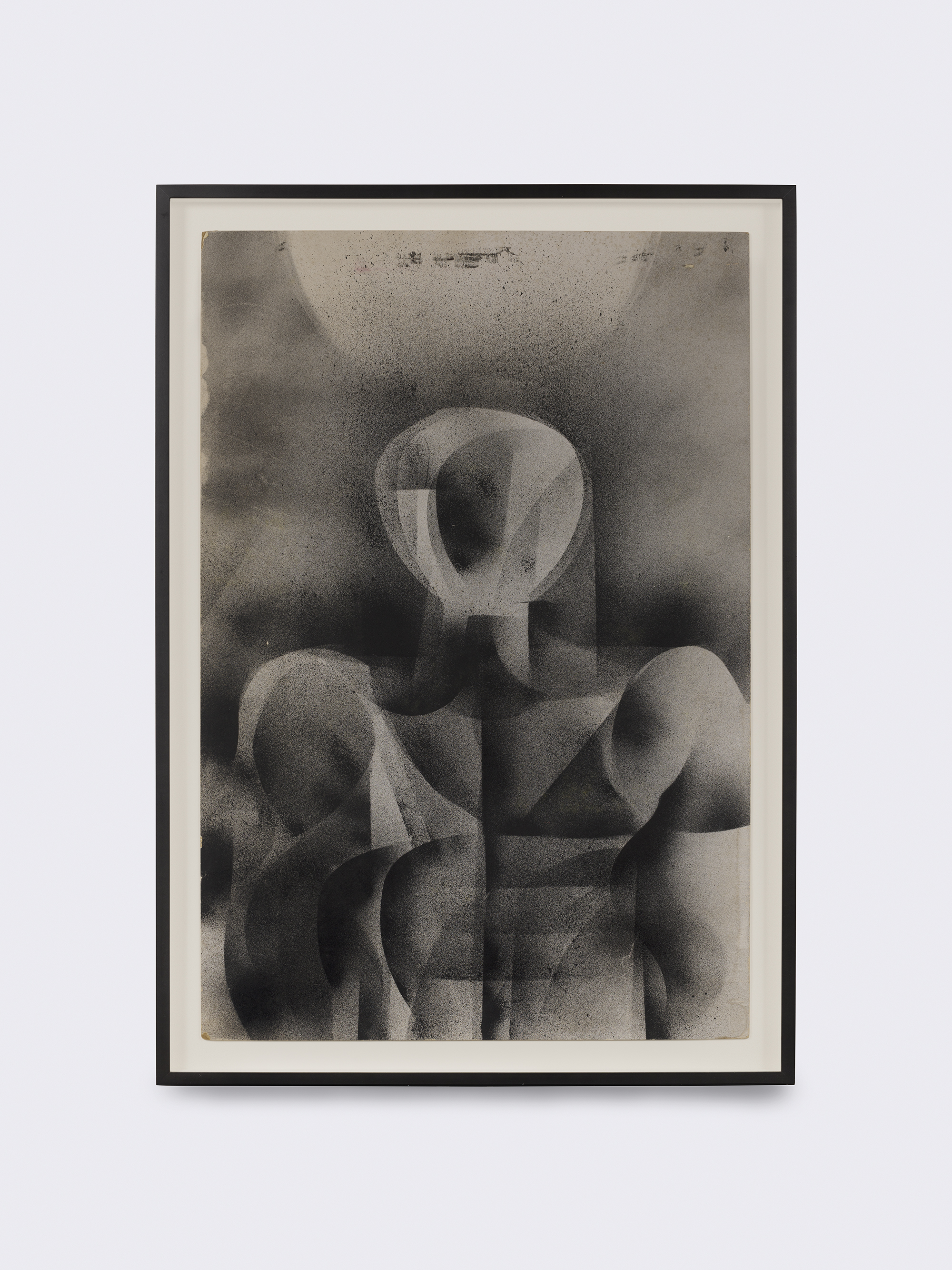 Stan VanDerBeek, Untitled, ca. 1950, Spray paint on paper, 33 1/4 × 23 1/4 × 1 1/2 in.