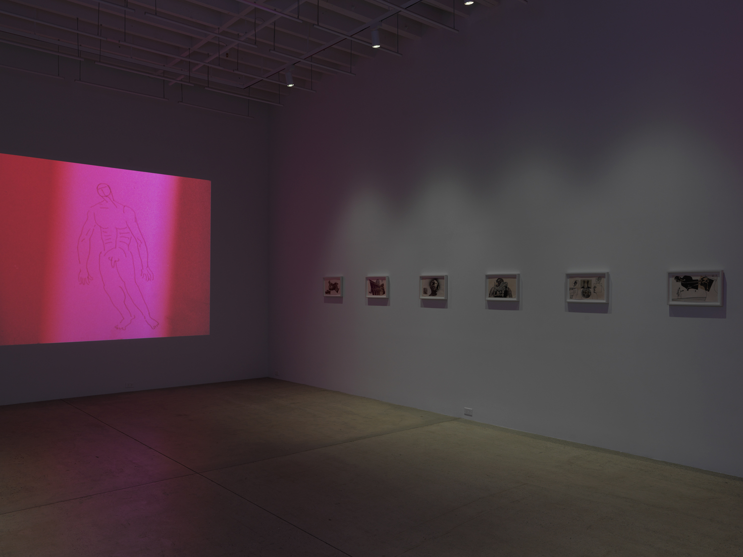 Installation view, Stan VanDerBeek: Transmissions, Magenta Plains, New York, NY 2024.