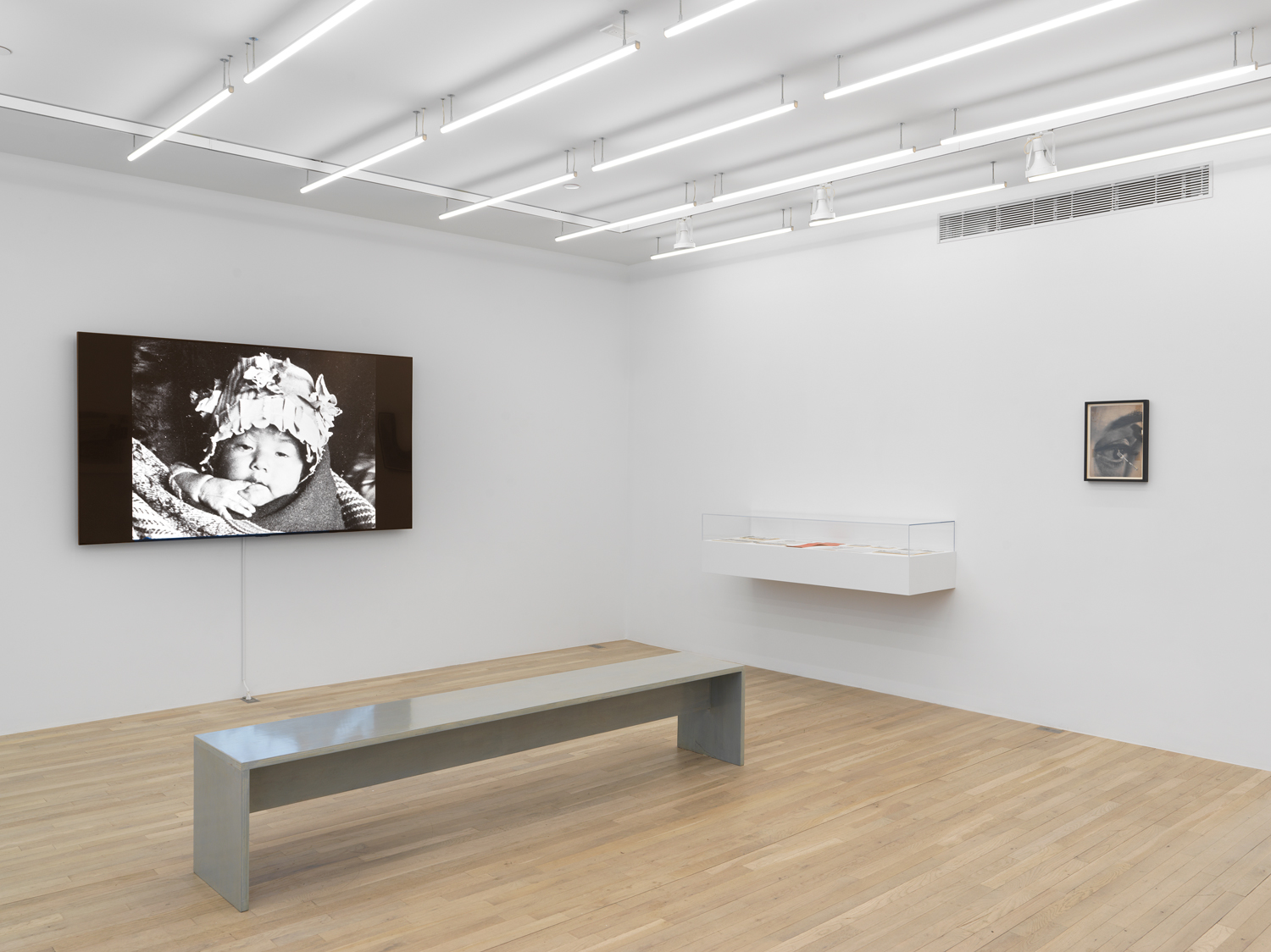 Installation view, Stan VanDerBeek: Transmissions, Magenta Plains, New York, NY 2024.