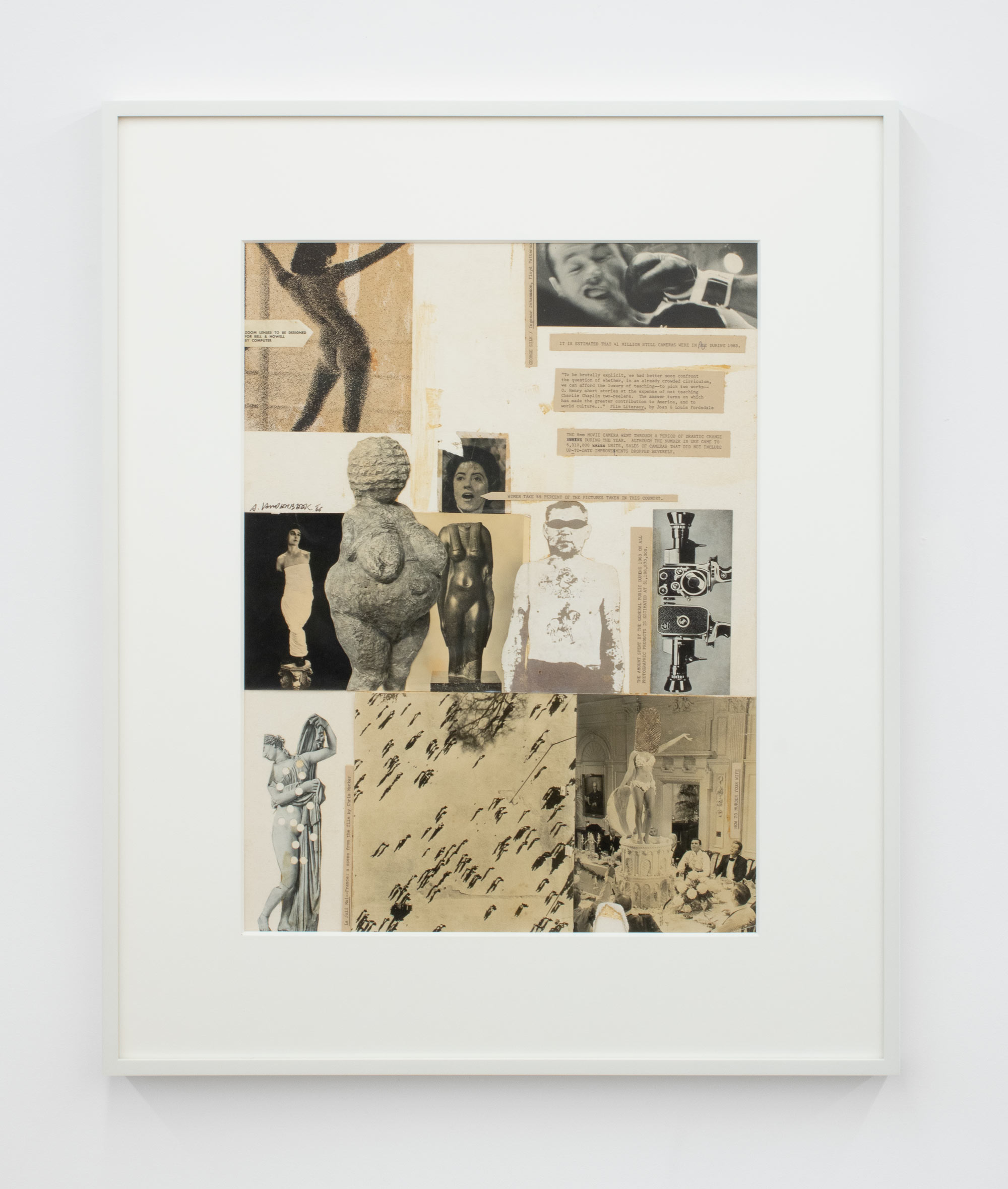 Stan VanDerBeek, Untitled (Culture Intercom), 1966, Photo, Text, and Pen Collage on Board, 31 x 25 3/4 in.