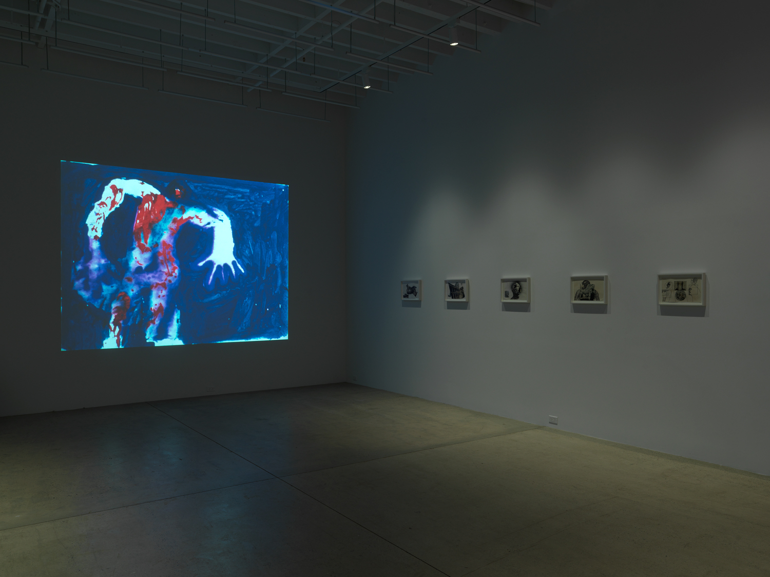 Installation view, Stan VanDerBeek: Transmissions, Magenta Plains, New York, NY 2024.