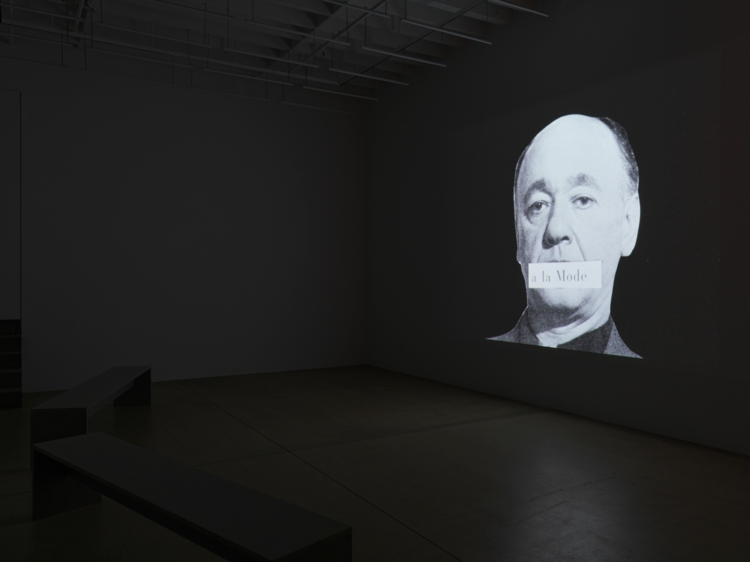 Installation view, Stan VanDerBeek: See Saw Seems, Magenta Plains, New York, NY, 2023.