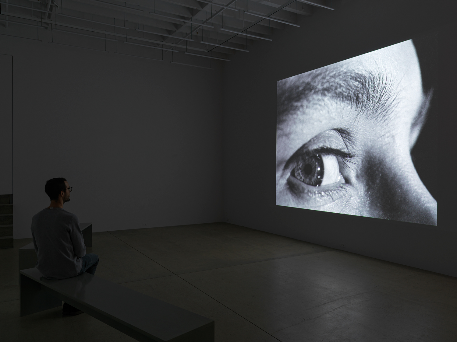 Installation view, Stan VanDerBeek: See Saw Seems, Magenta Plains, New York, NY, 2023.