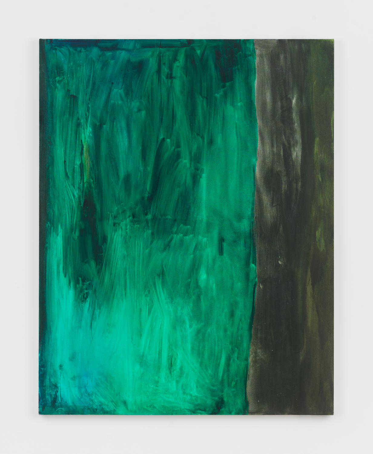 Jane Swavely, Green Ode #2, 2024, Oil on canvas, 56 x 44 in.