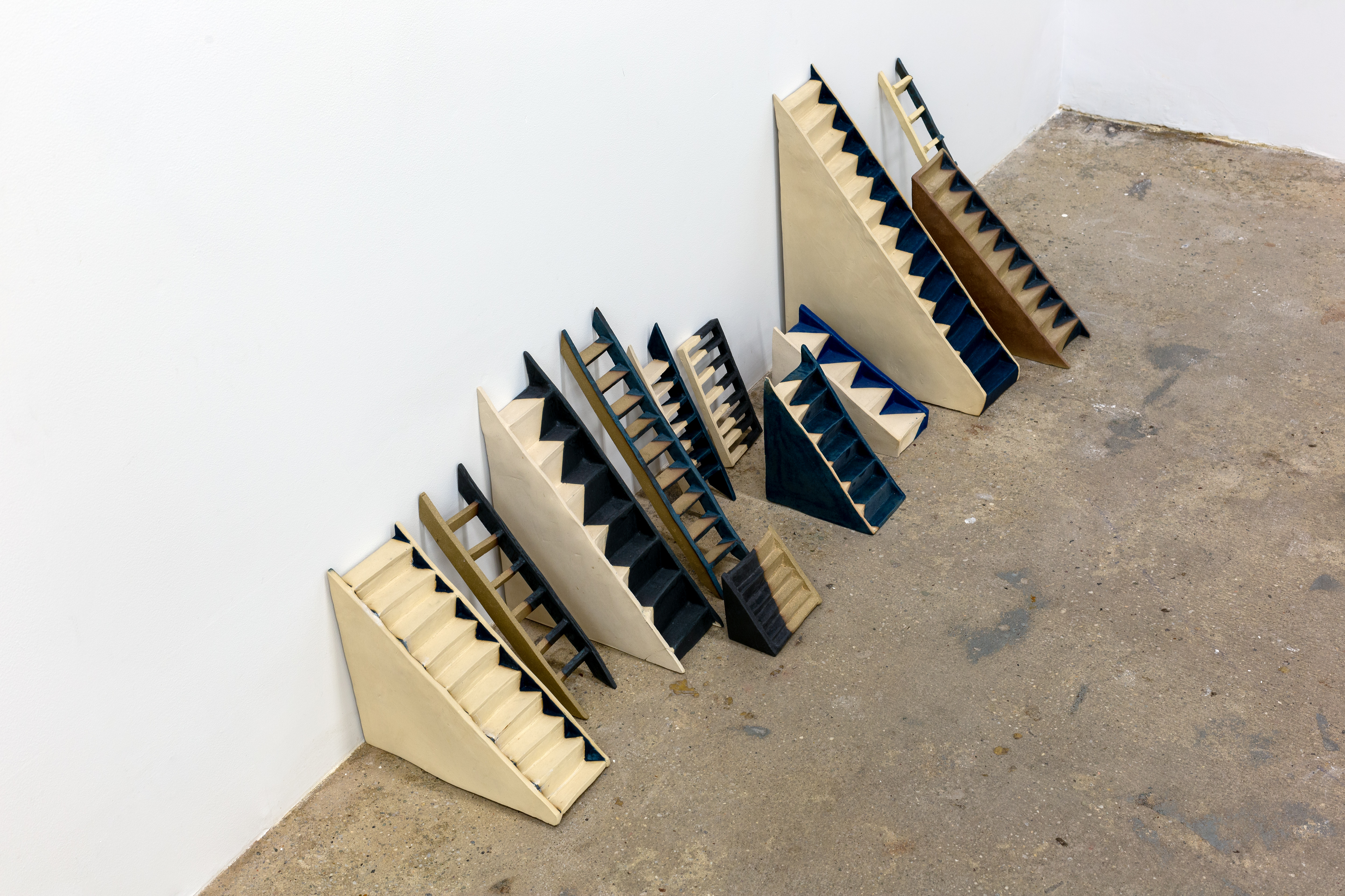 Laura Battle, Stairs and Ladders, 2021, Glazed stoneware, Dimensions variable.