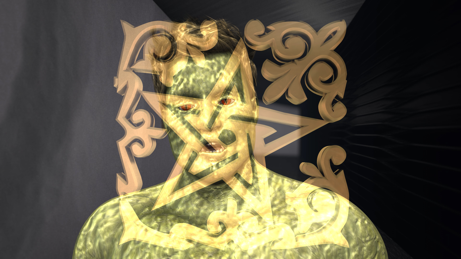 Still from Theodore Darst, The Tourist: This Machine Makes Fascists (Soundtrack by Kevin Carey), 2017, 11 minute HD Video loop, cargo straps, mounting equipment, dimensions variable. Edition of 3 + 2 Artist Proofs.