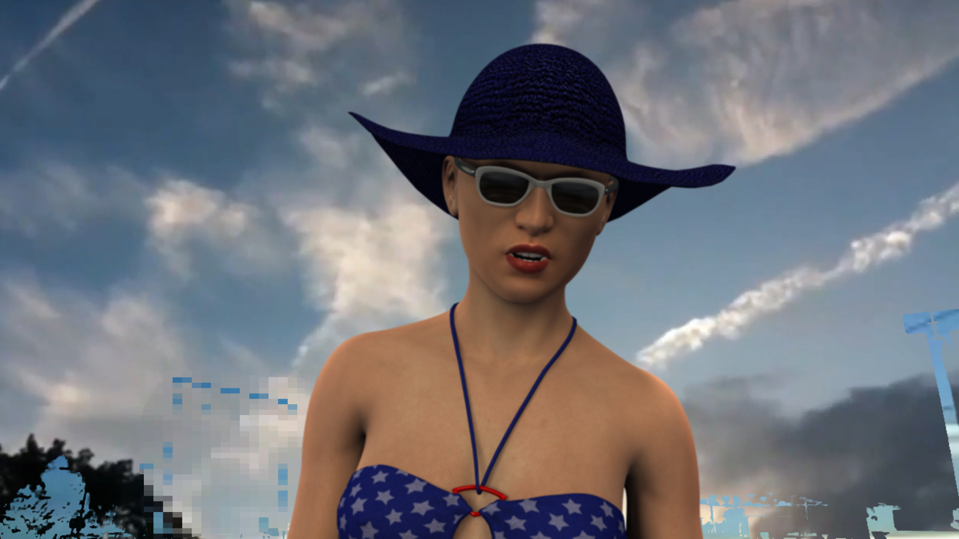 Still from Theodore Darst, The Tourist: This Machine Makes Fascists (Soundtrack by Kevin Carey), 2017, 11 minute HD Video loop, cargo straps, mounting equipment, dimensions variable. Edition of 3 + 2 Artist Proofs.