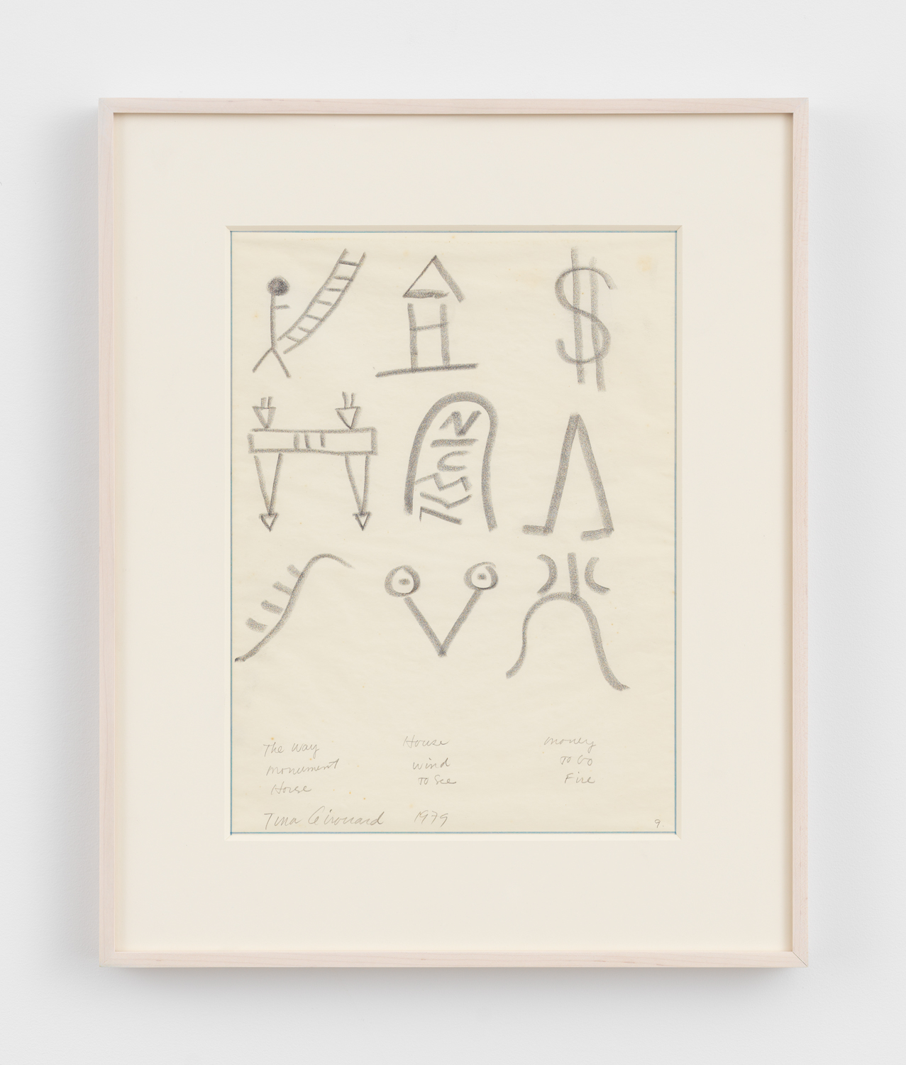 Tina Girouard, Pictionary, 1979, Graphite on paper, 20 x 17 in.