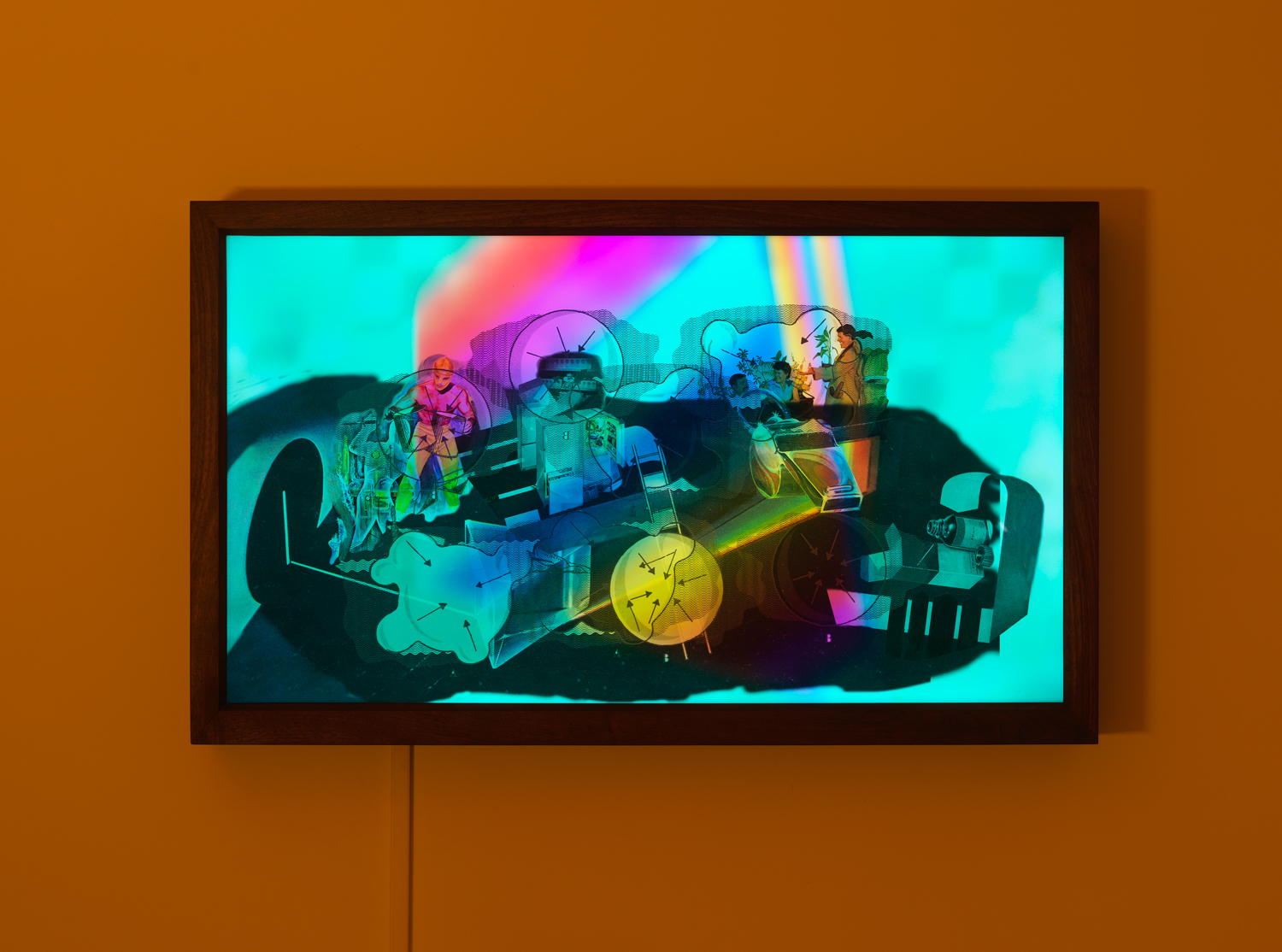 Jibade-Khalil Huffman, A Void, 2020, Transparency in lightbox with flatscreen monitor, looping video, 28.19h x 46.25w x 5.63d in.