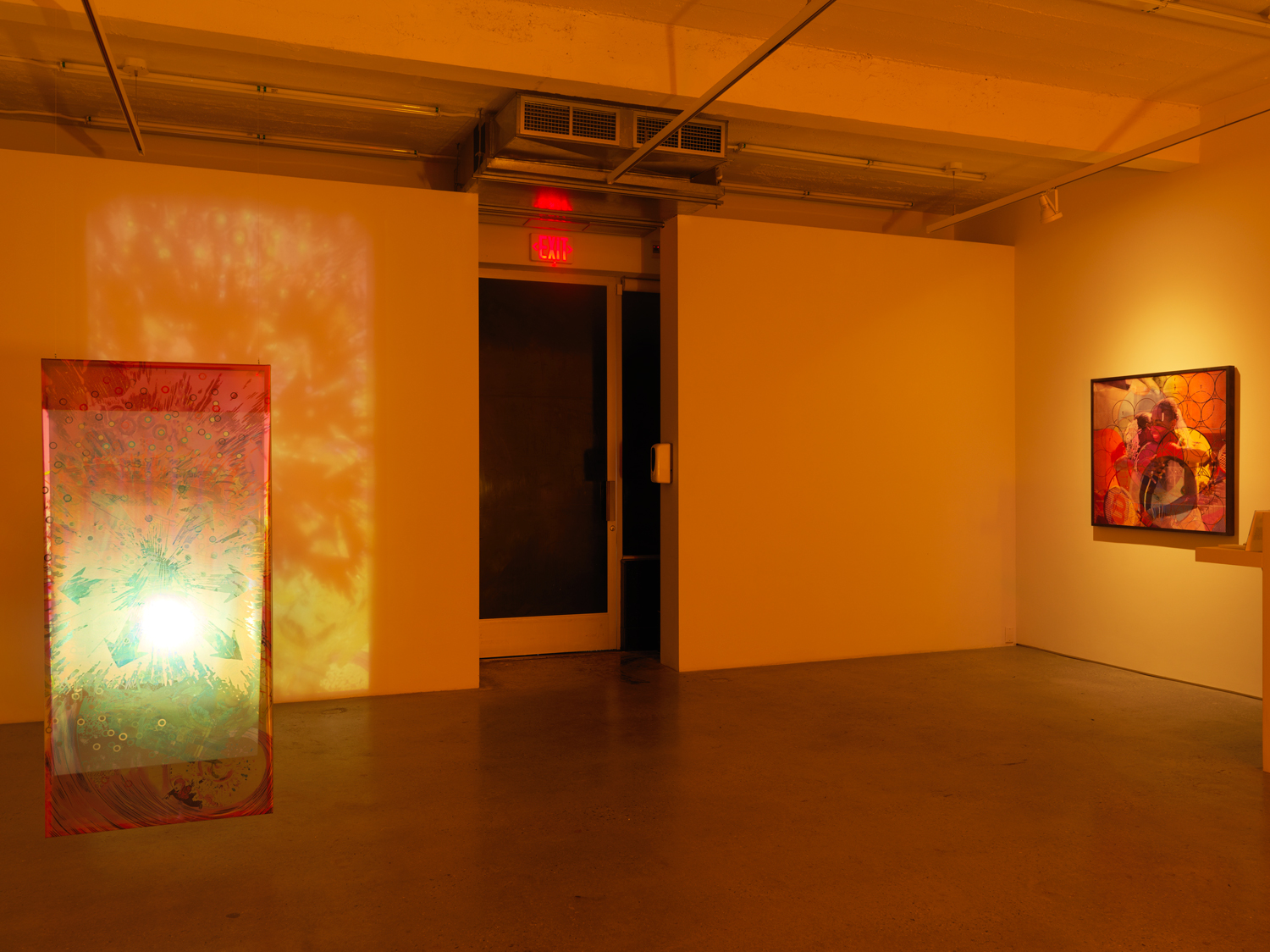 Installation view, Jibade-Khalil Huffman: Total Running Time, Magenta Plains, New York, NY, 2020.