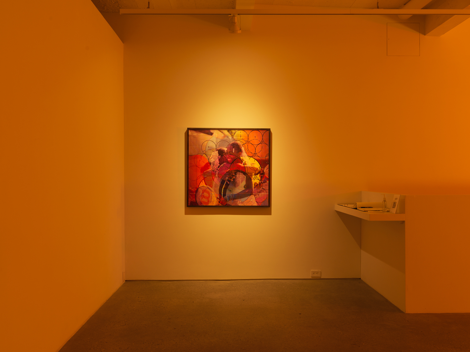 Installation view, Jibade-Khalil Huffman: Total Running Time, Magenta Plains, New York, NY, 2020.