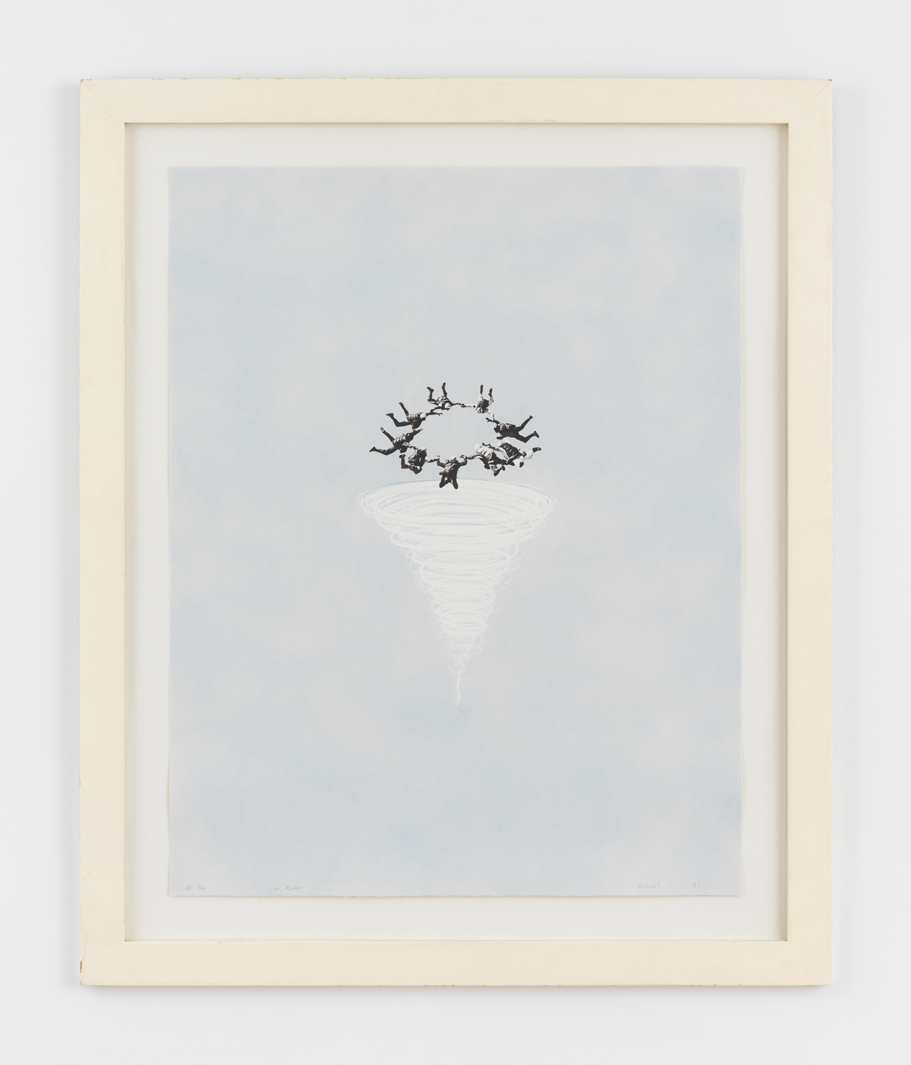 Jennifer Bolande, Skydivers, 1989, Lithograph, 33 x 26 in.