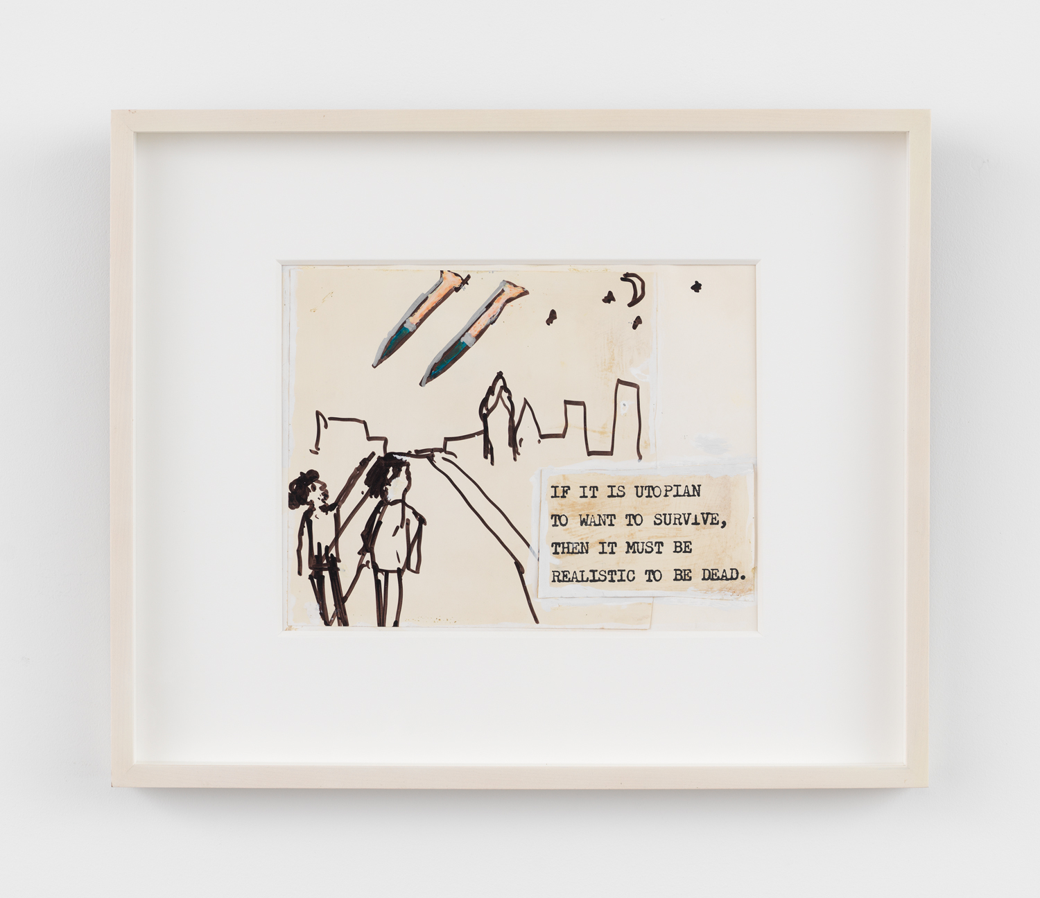 Barbara Ess, Untitled, 1982, Collage and marker on paper, Unframed: 8 x 10 1/2 in., Framed: 15 1/4 x 18 1/4 x 1 1/2 in.