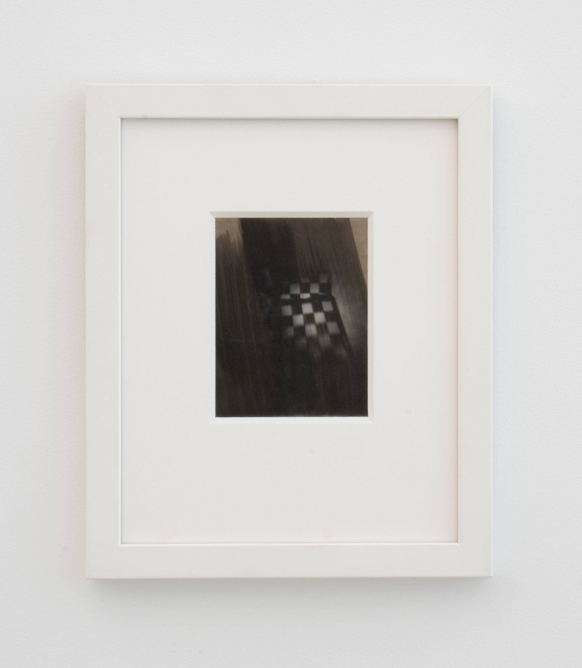 Barbara Ess, (Checkered floor), 1988-2006, Positive - Negative Polaroid, Unframed: 4 1/2 x 3 1/2 in., Framed: 11 x 9 x 1 in.