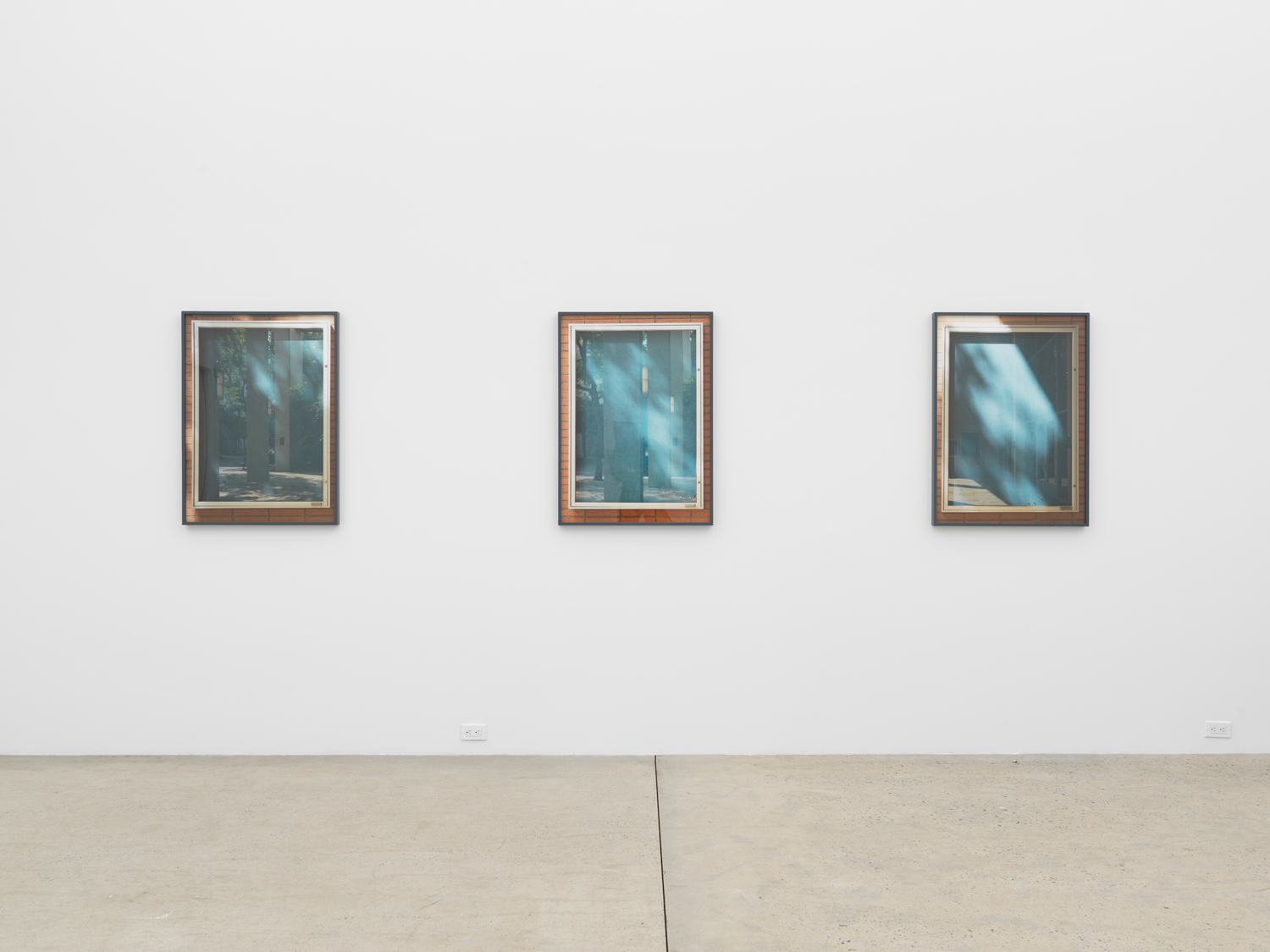 Installation view, Viewing Room V: Chason Matthams, Ebecho Muslimova, and Jennifer Bolande, Magenta Plains, New York, NY, 2026