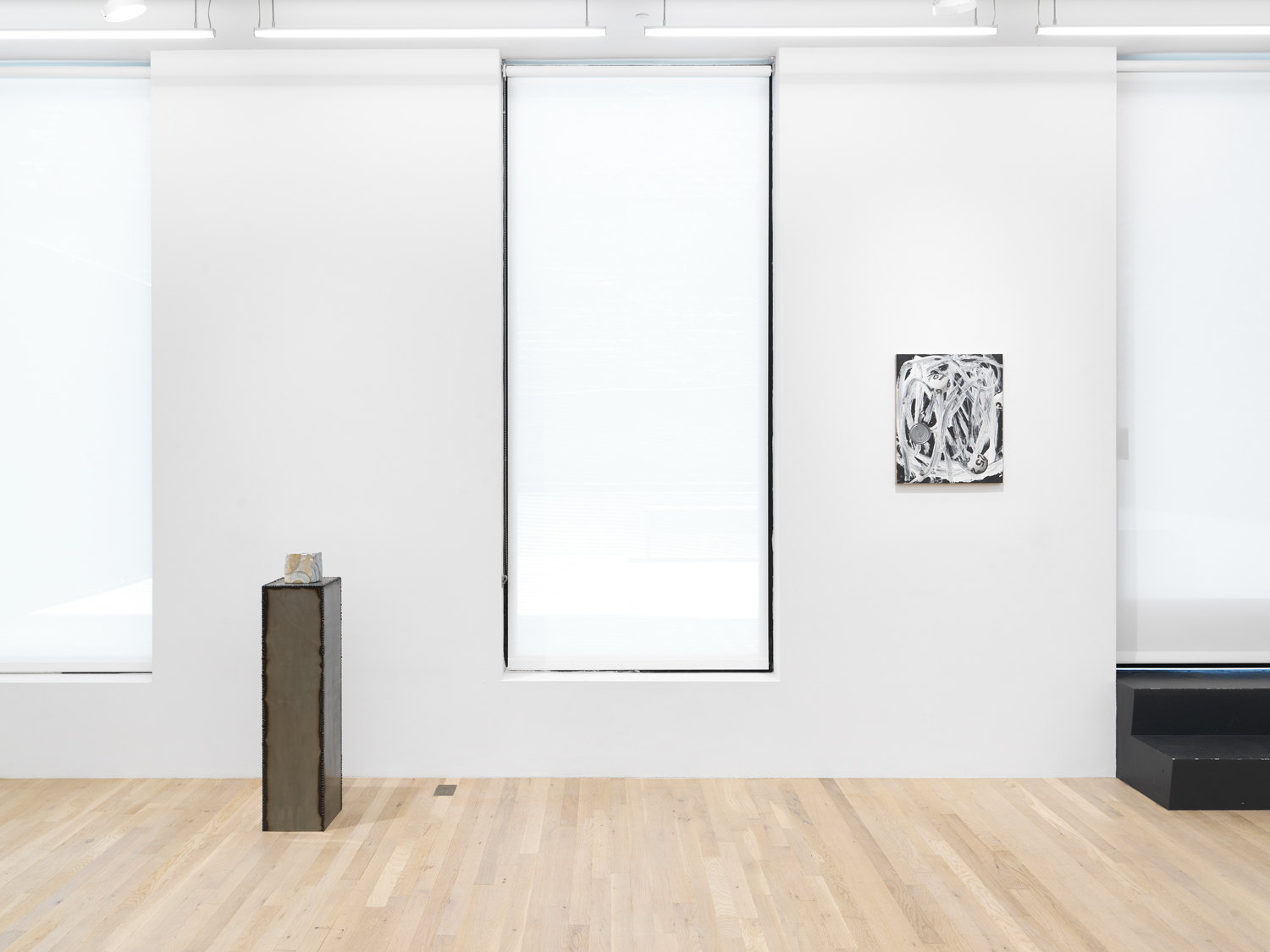 Installation view, Viewing Room I: Alex Kwartler, Tiril Hasselknippe, Jane Swavely, Magenta Plains, New York, NY 2023.