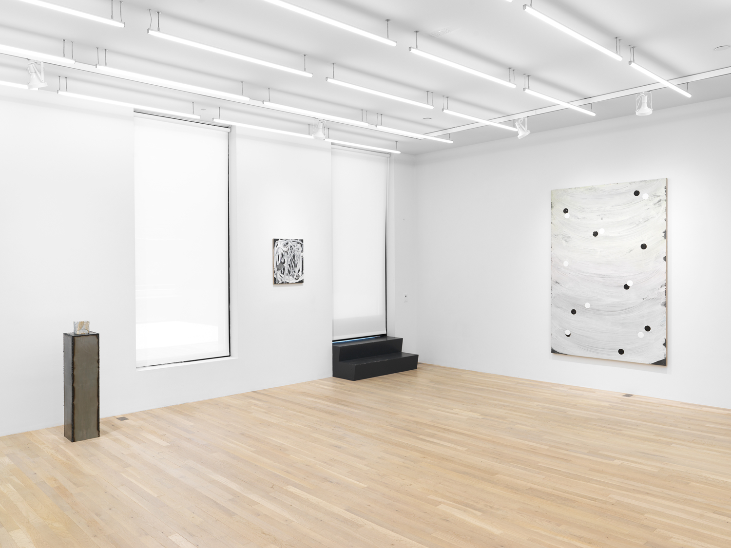 Installation view, Viewing Room I: Alex Kwartler, Tiril Hasselknippe, Jane Swavely, Magenta Plains, New York, NY 2023.