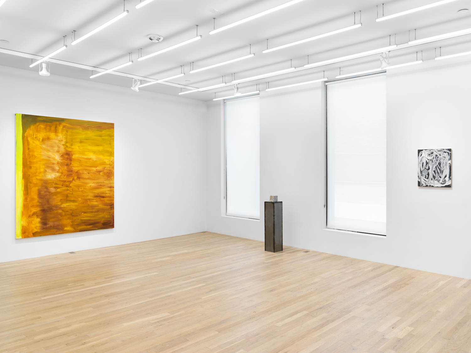 Installation view, Viewing Room I: Alex Kwartler, Tiril Hasselknippe, Jane Swavely, Magenta Plains, New York, NY 2023.