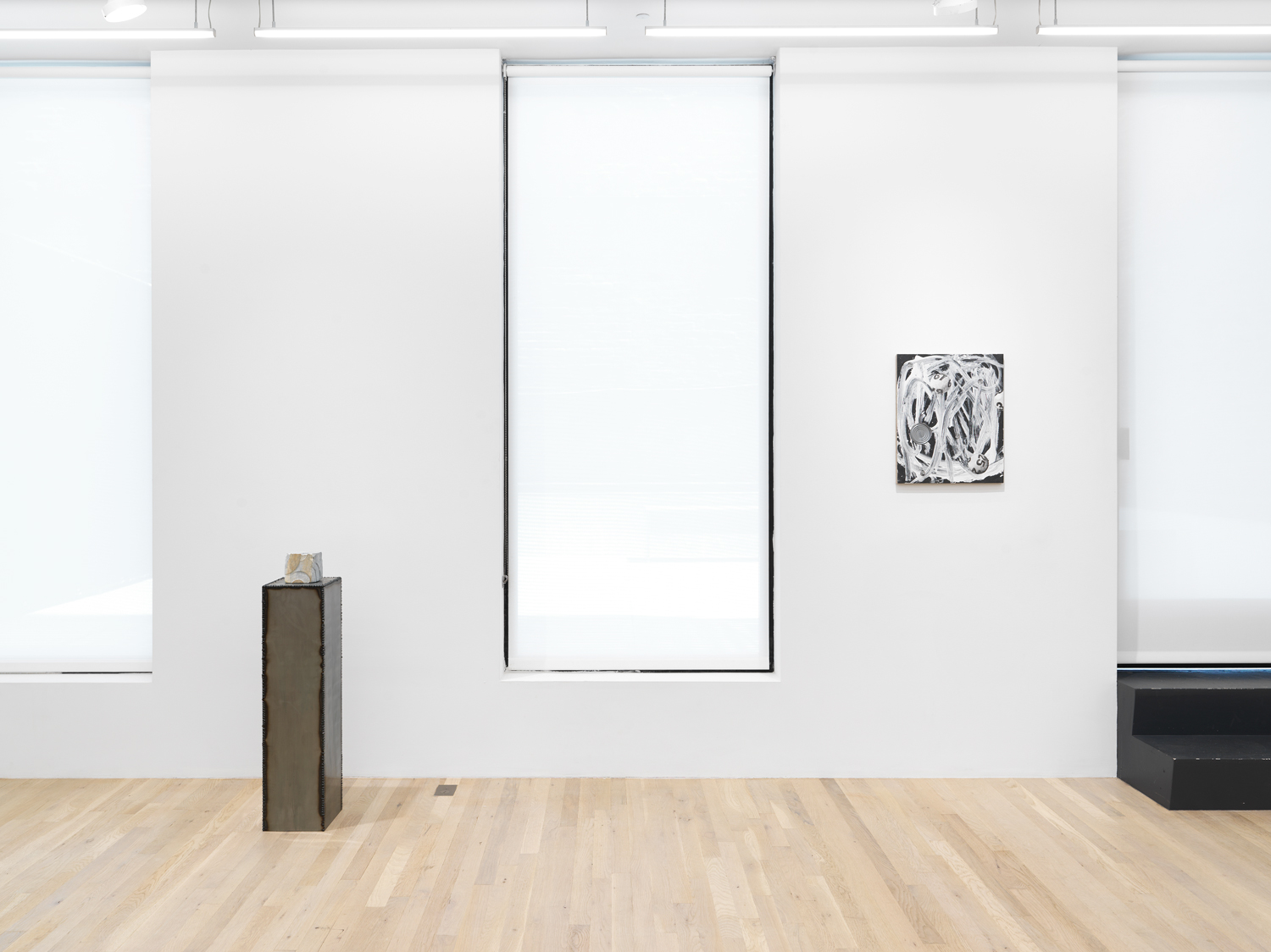 Installation view, Viewing Room I: Alex Kwartler, Tiril Hasselknippe, Jane Swavely, Magenta Plains, New York, NY 2023.