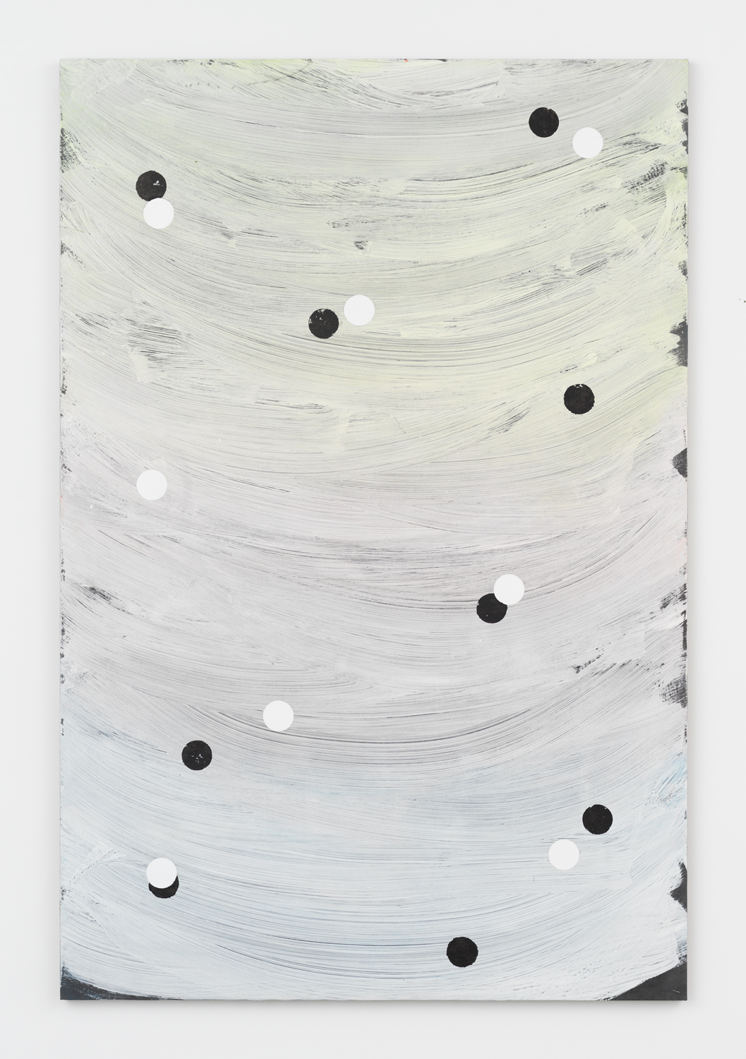 Alex Kwartler, Untitled, 2019, Plaster, acrylic, and oil on linen, 72 x 48 in.