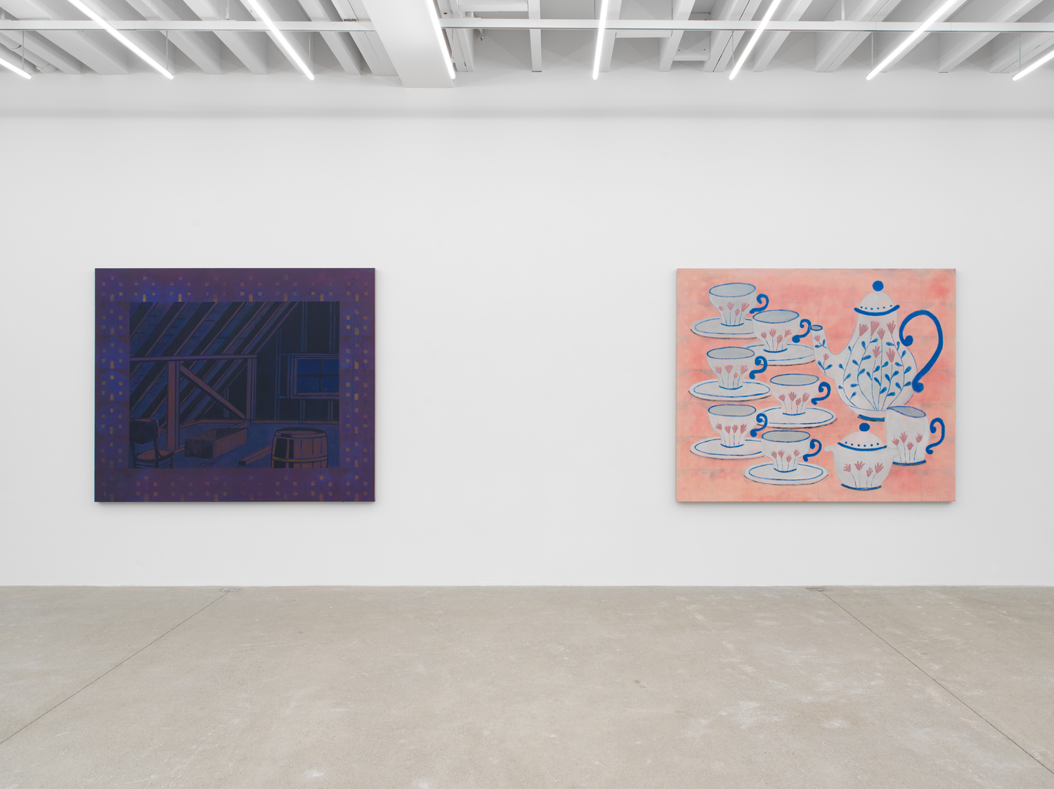 Installation view, Zach Bruder: Clear Arrears, Magenta Plains, New York, NY 2023.