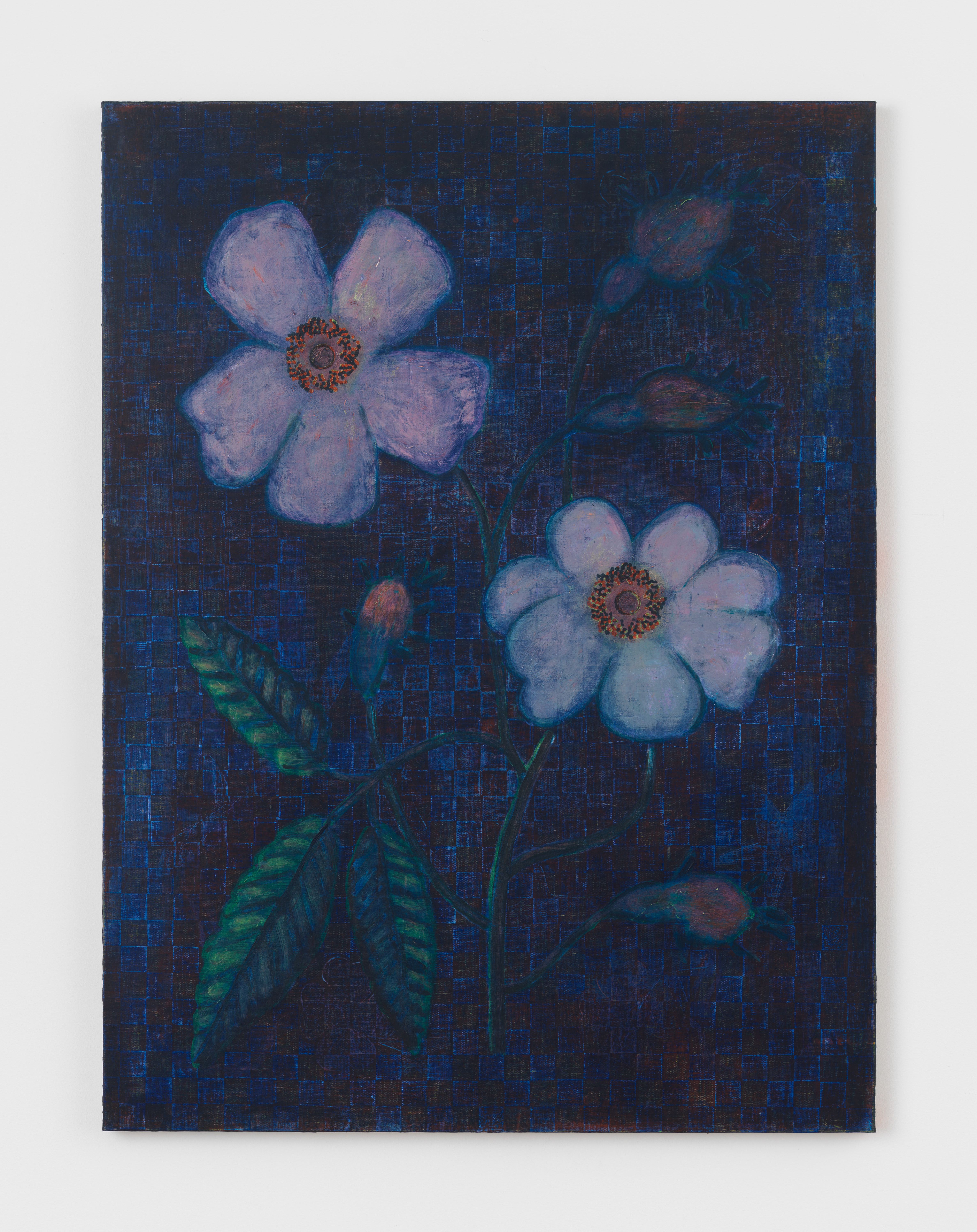 Zach Bruder, Perennial, 2025. Acrylic, Flashe, and ink on linen over panel. 40 x 30 in.