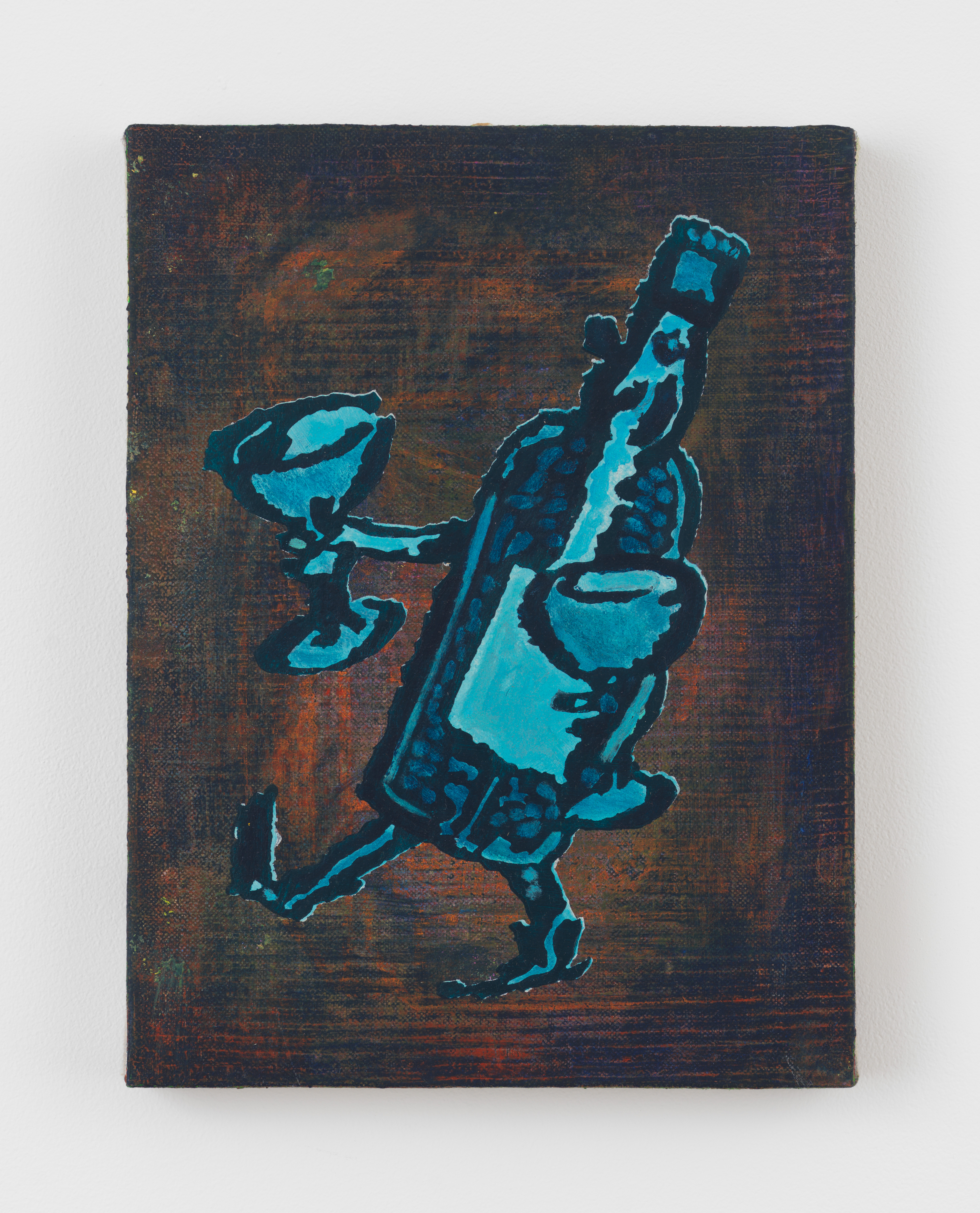 Zach Bruder, Service, 2025, Acrylic and Flashe on linen over panel, 12 x 9 in.