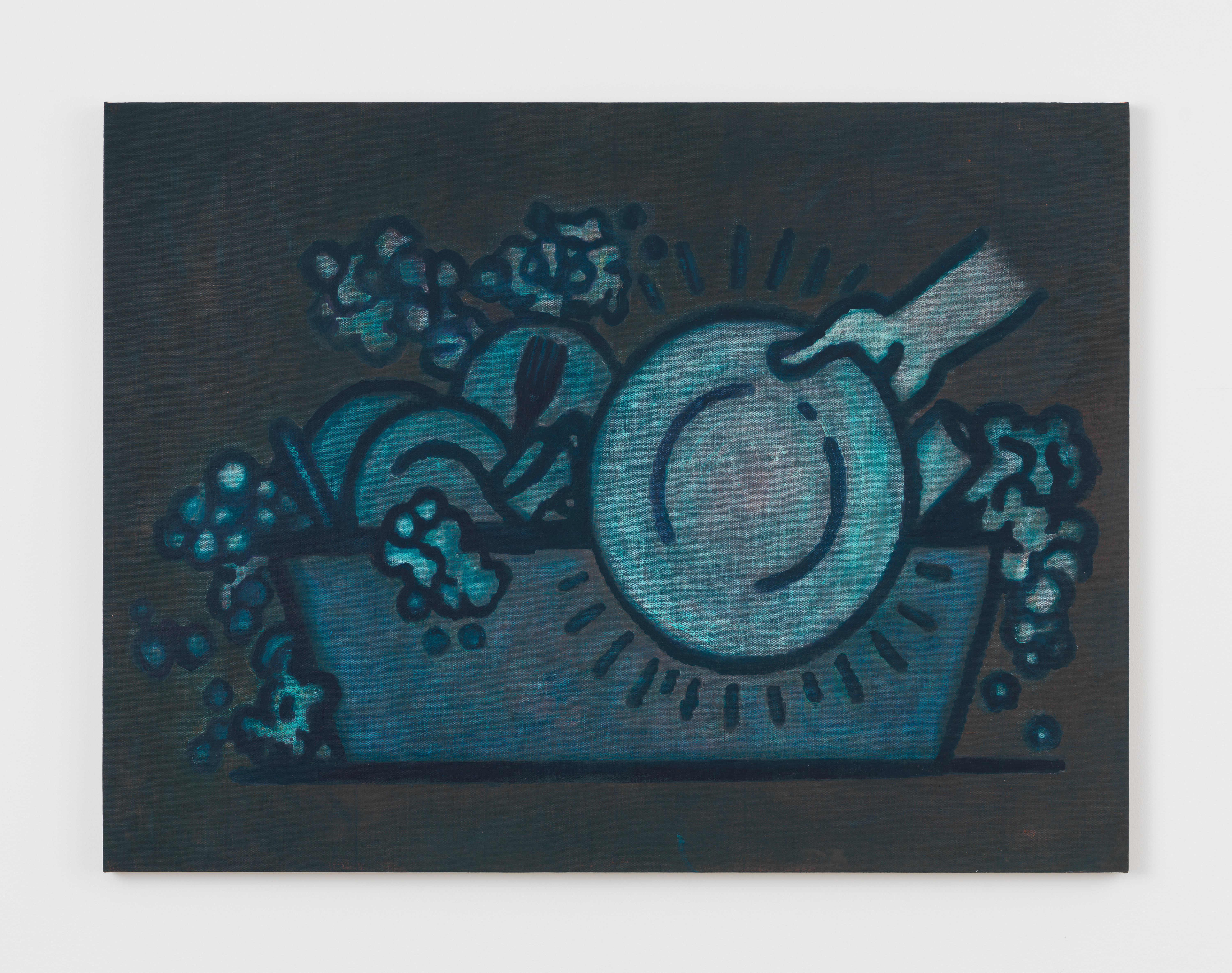 Zach Bruder, Chore, 2025, Acrylic and Flashe on linen over panel, 30 x 40 in.